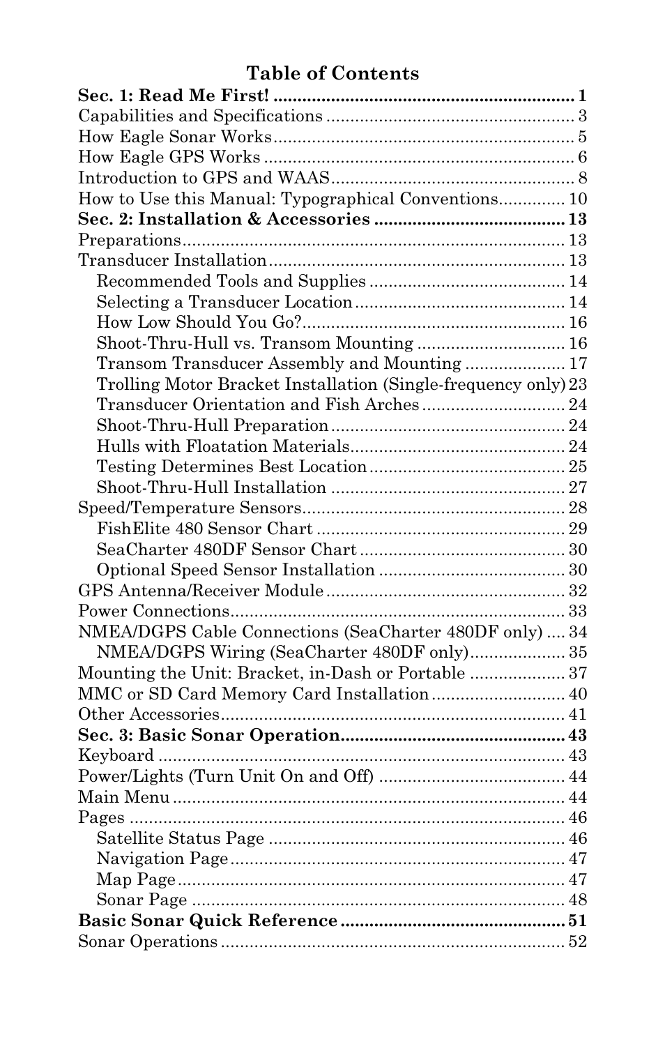 Eagle Electronics FishElite User Manual | Page 3 / 204