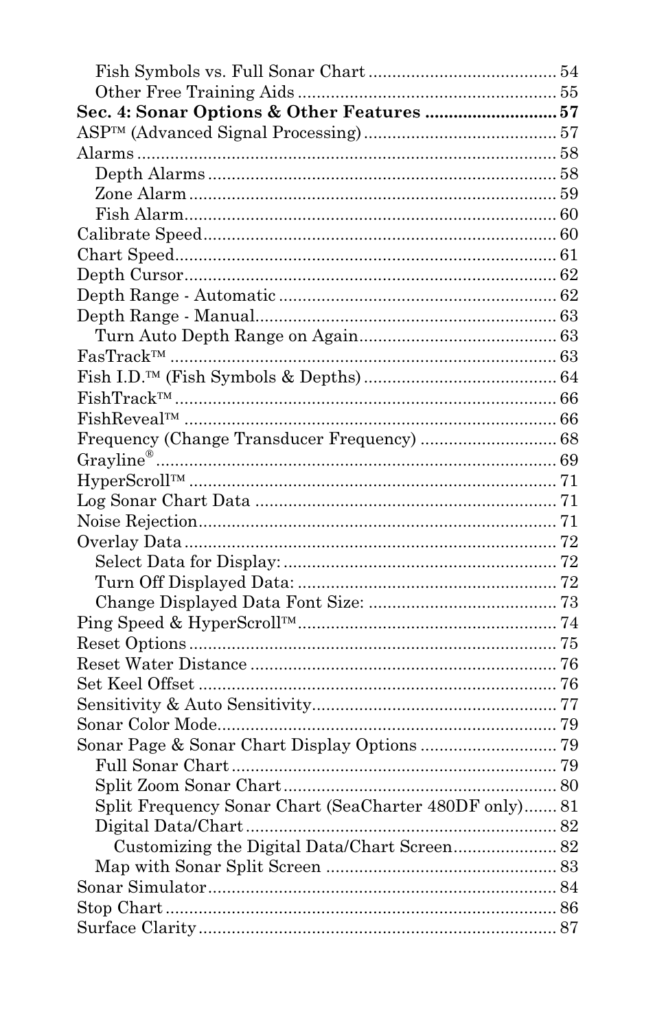 Eagle Electronics FishElite User Manual | Page 4 / 204