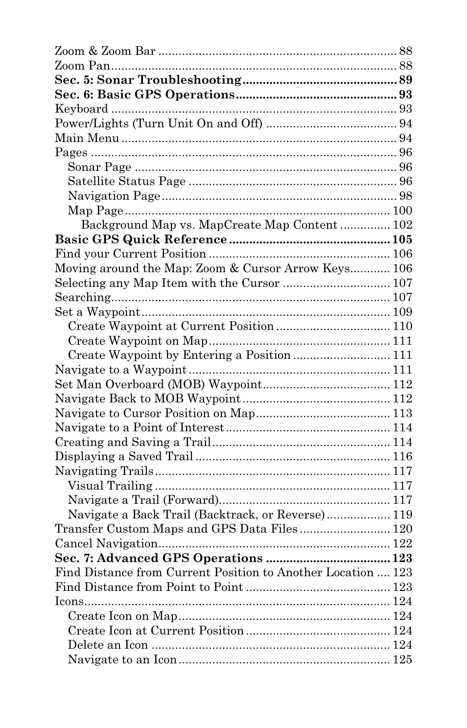 Eagle Electronics FishElite User Manual | Page 5 / 204