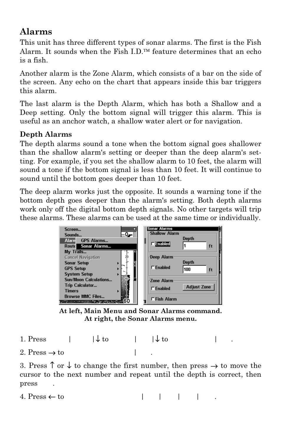 Alarms | Eagle Electronics FishElite User Manual | Page 66 / 204