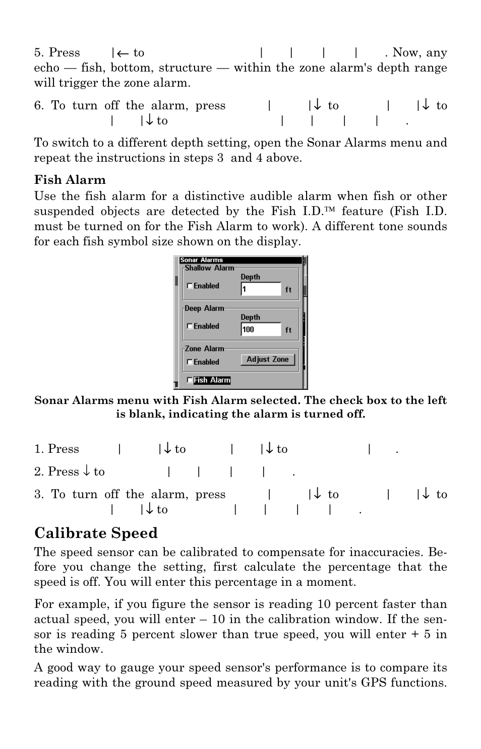 Calibrate speed | Eagle Electronics FishElite User Manual | Page 68 / 204