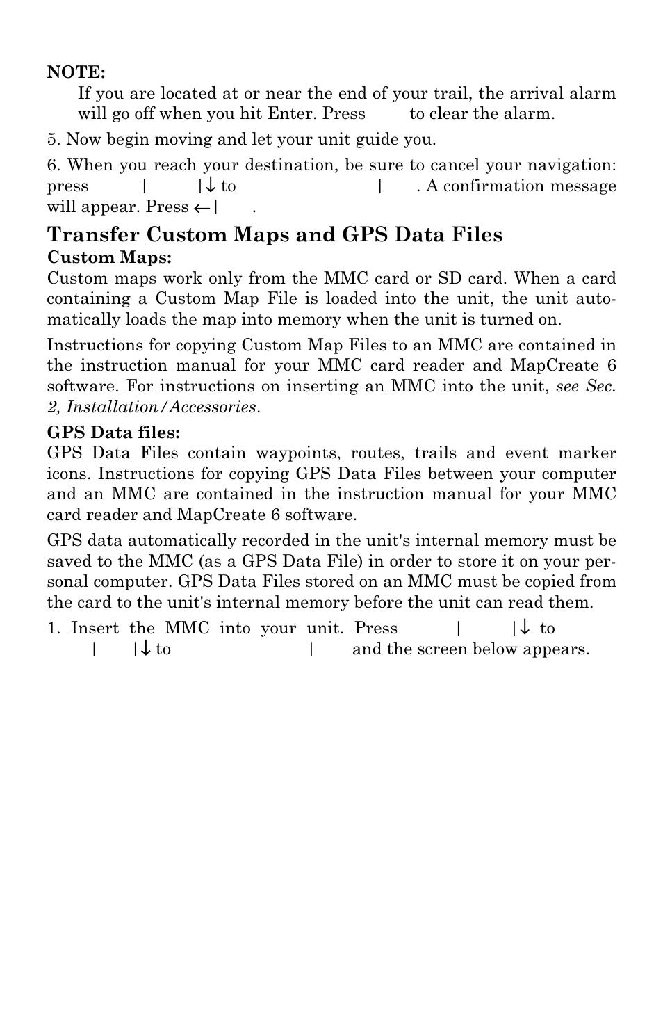 Transfer custom maps and gps data files | Eagle Electronics SeaCharter 502cDF User Manual | Page 122 / 196