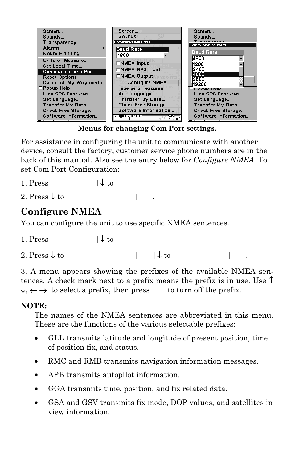 Configure nmea | Eagle Electronics SeaCharter 502cDF User Manual | Page 141 / 196