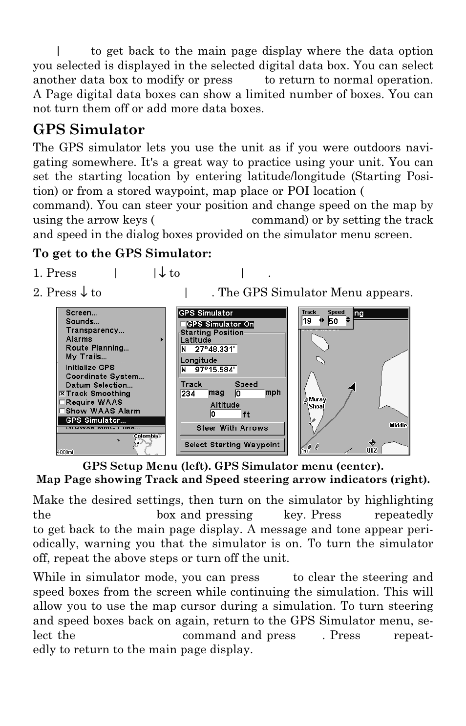 Gps simulator | Eagle Electronics SeaCharter 502cDF User Manual | Page 146 / 196