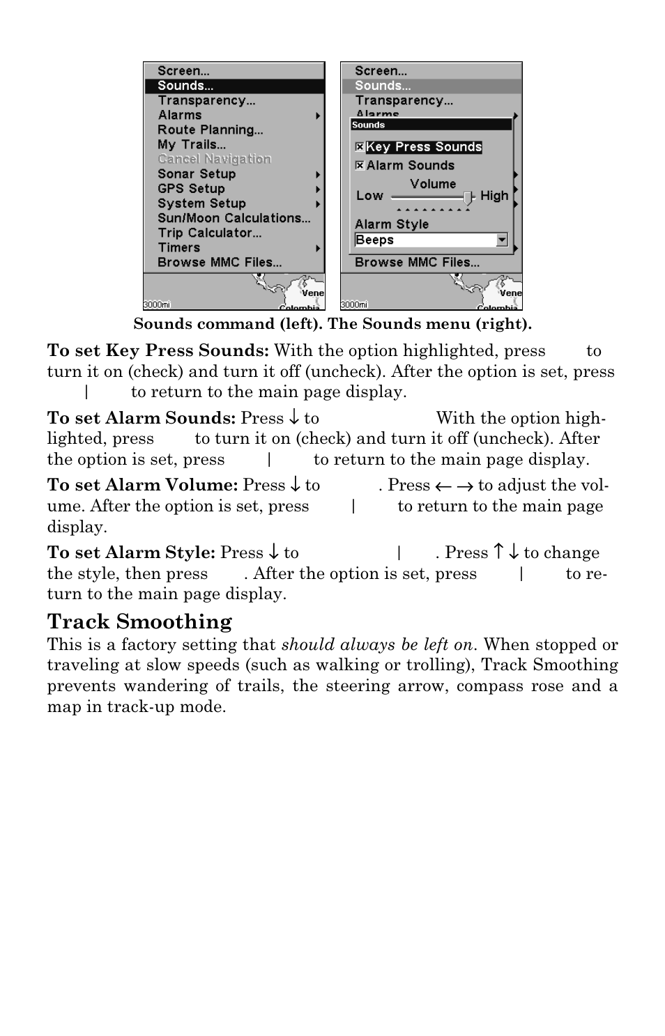 Track smoothing | Eagle Electronics SeaCharter 502cDF User Manual | Page 164 / 196