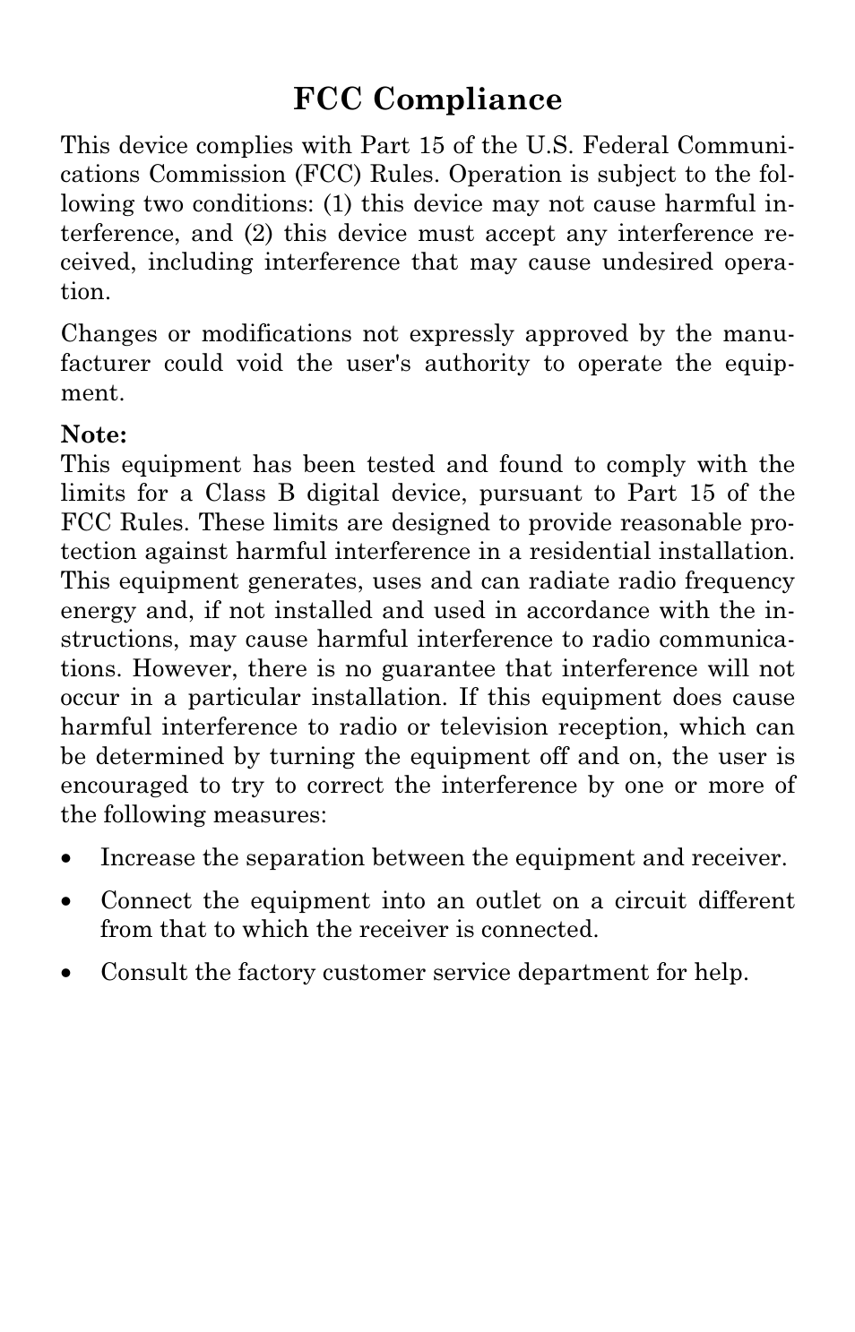 Fcc compliance | Eagle Electronics SeaCharter 502cDF User Manual | Page 187 / 196