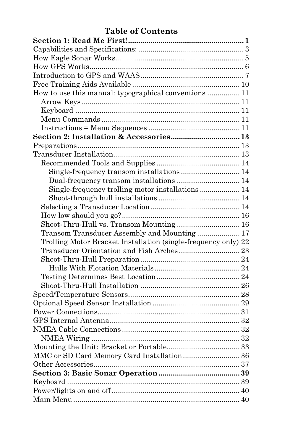 Eagle Electronics SeaCharter 502cDF User Manual | Page 3 / 196