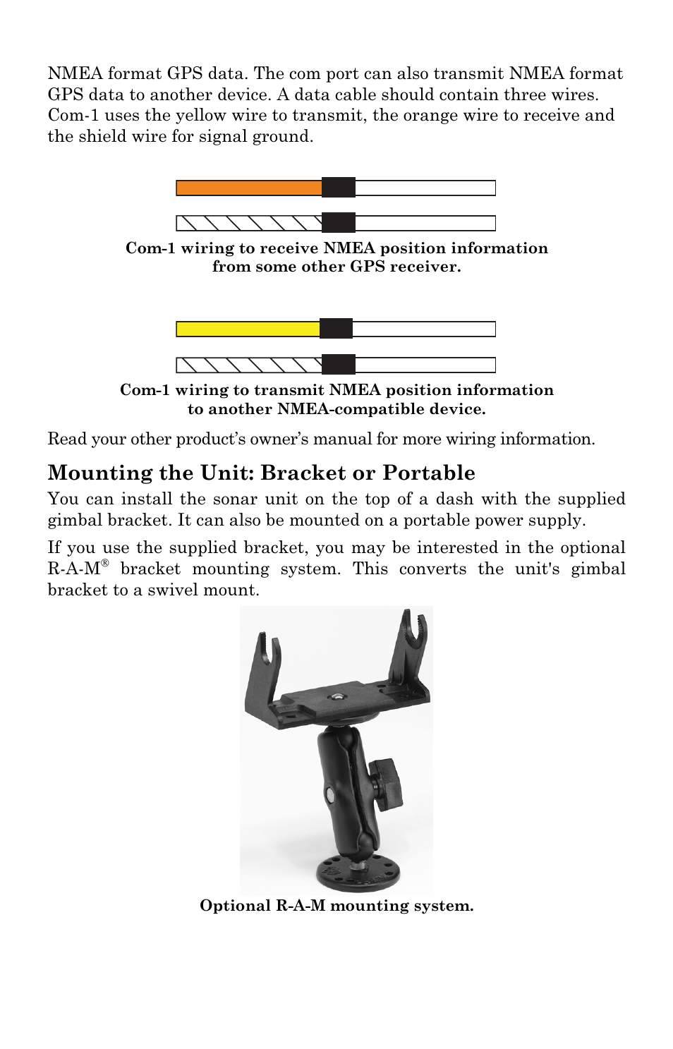 Mounting the unit: bracket or portable | Eagle Electronics SeaCharter 502cDF User Manual | Page 41 / 196