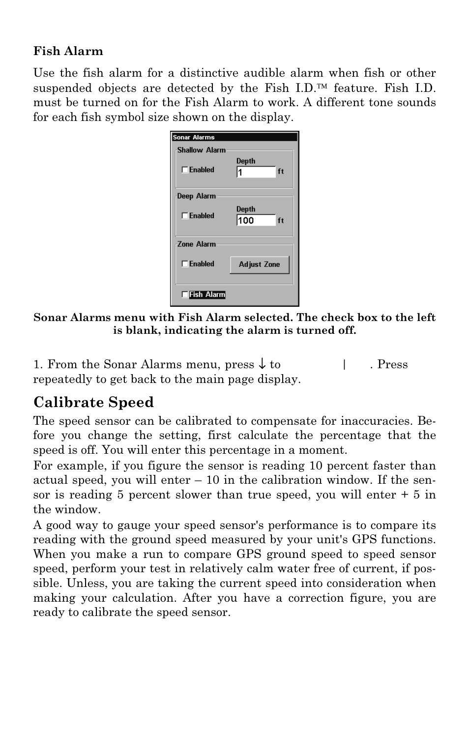 Calibrate speed | Eagle Electronics SeaCharter 502cDF User Manual | Page 62 / 196
