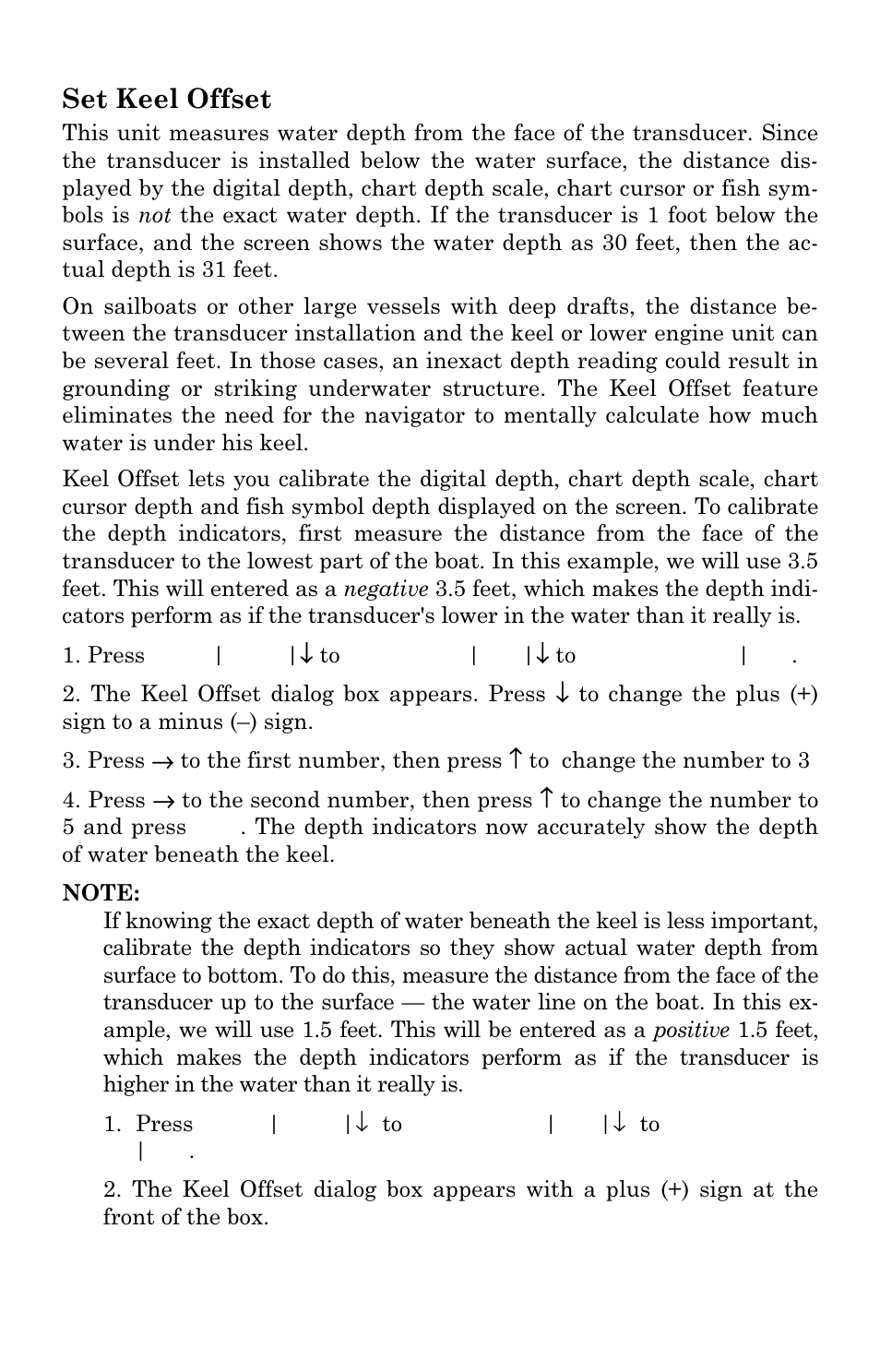 Set keel offset | Eagle Electronics SeaCharter 502cDF User Manual | Page 78 / 196