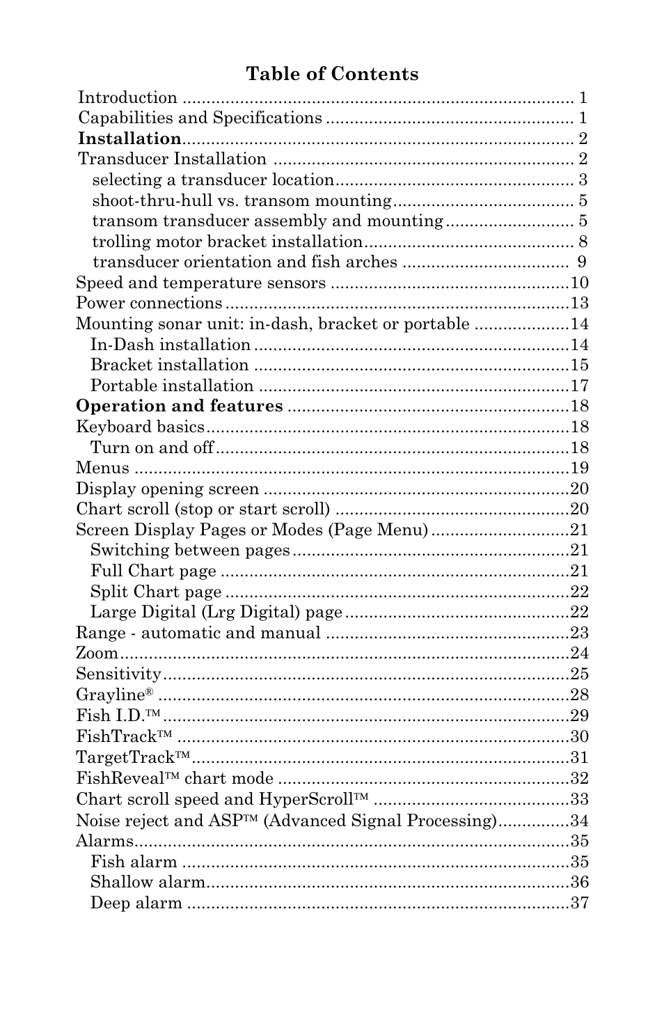 Eagle Electronics TRIFINDER 2 User Manual | Page 3 / 56