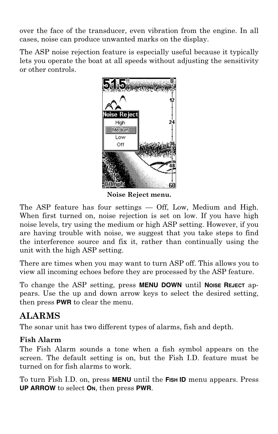 Alarms | Eagle Electronics TRIFINDER 2 User Manual | Page 39 / 56