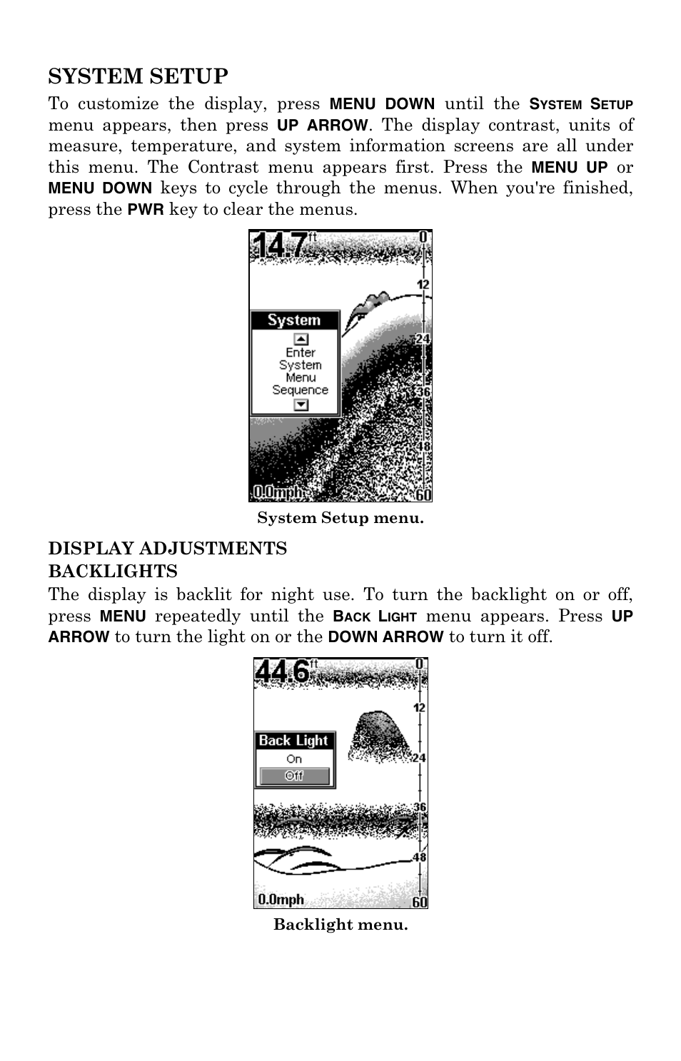 System setup | Eagle Electronics TRIFINDER 2 User Manual | Page 42 / 56