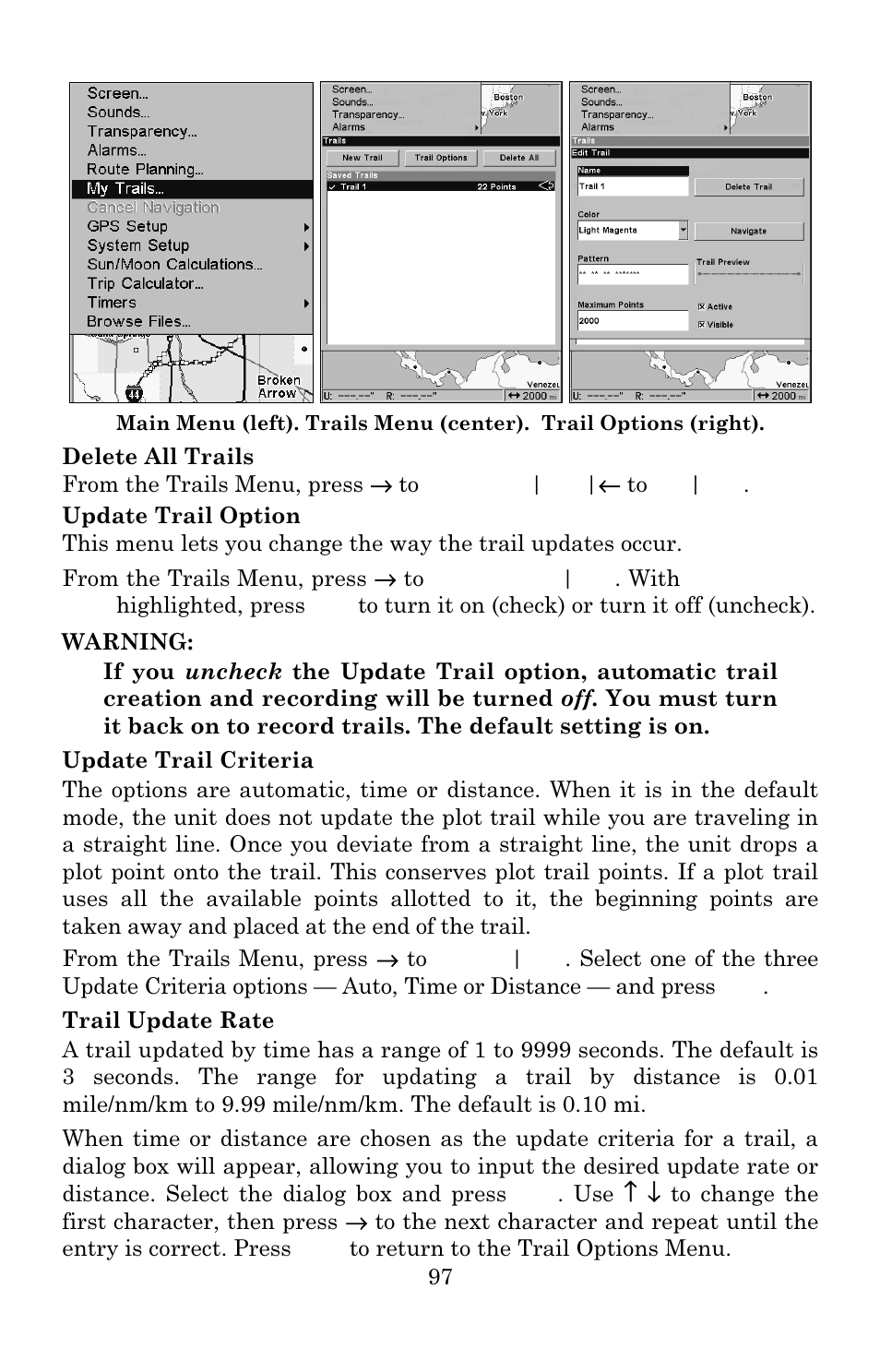 Eagle Electronics IntelliMap 640C User Manual | Page 103 / 136