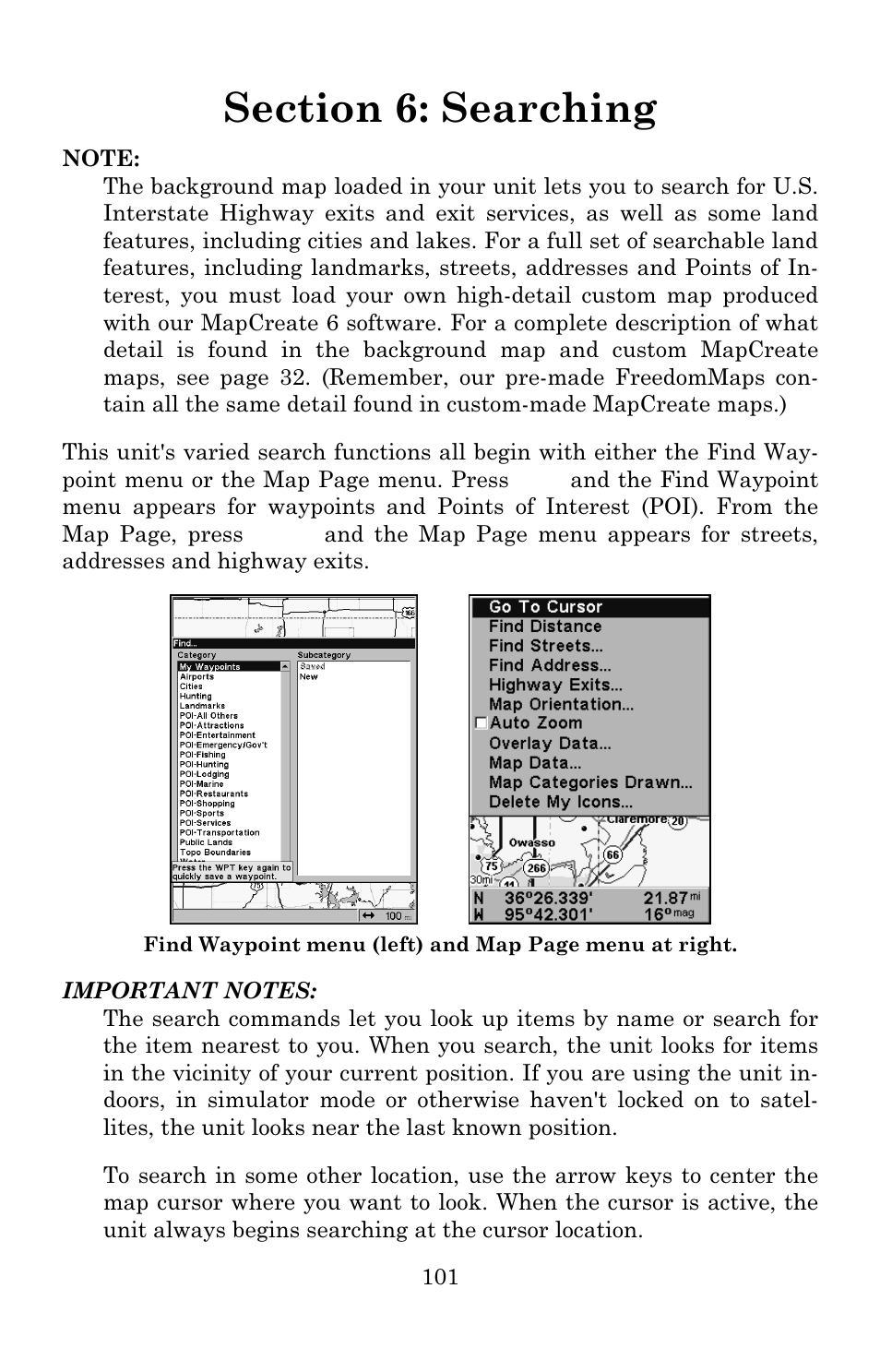 Eagle Electronics IntelliMap 640C User Manual | Page 107 / 136