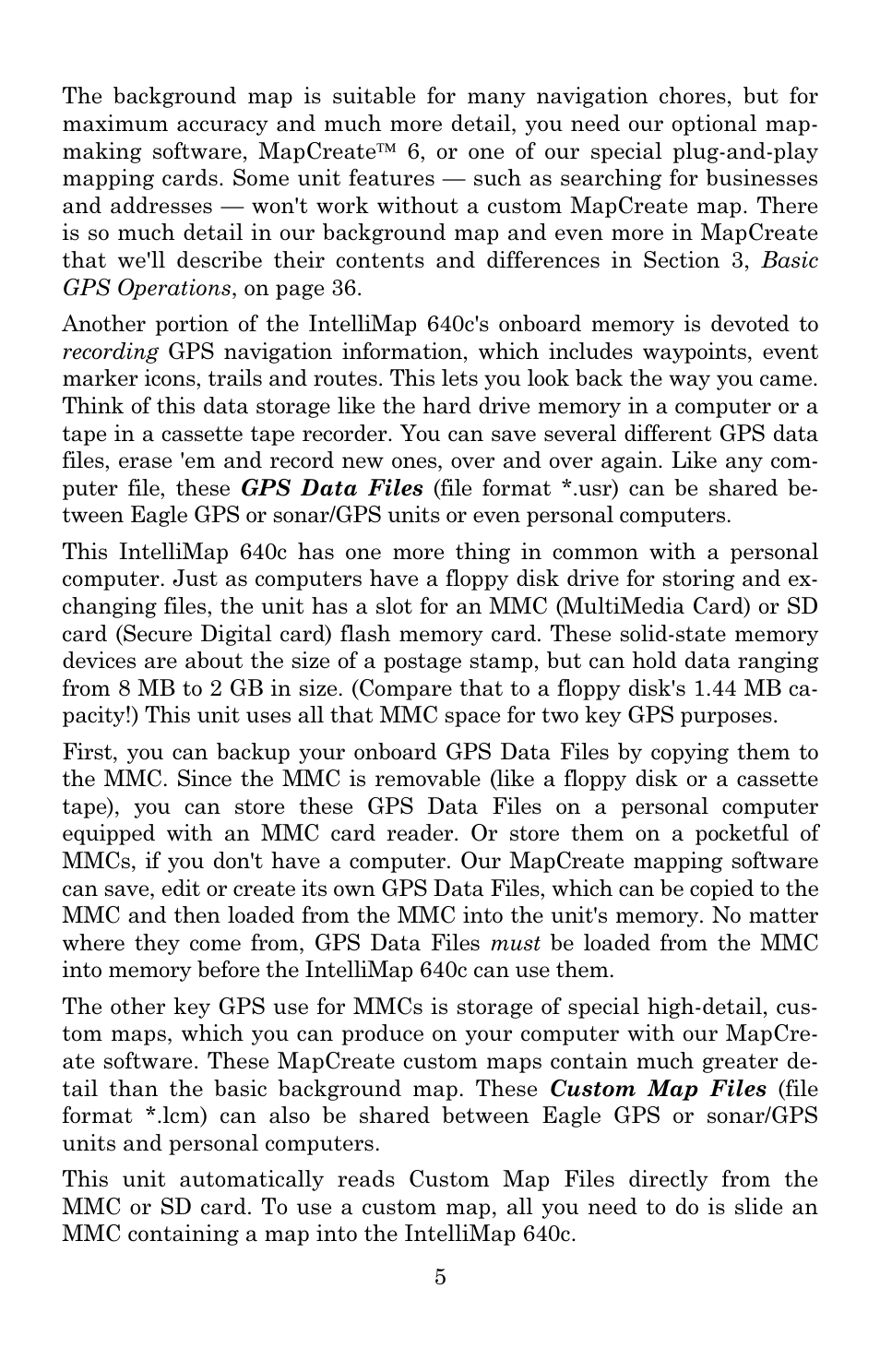 Eagle Electronics IntelliMap 640C User Manual | Page 11 / 136