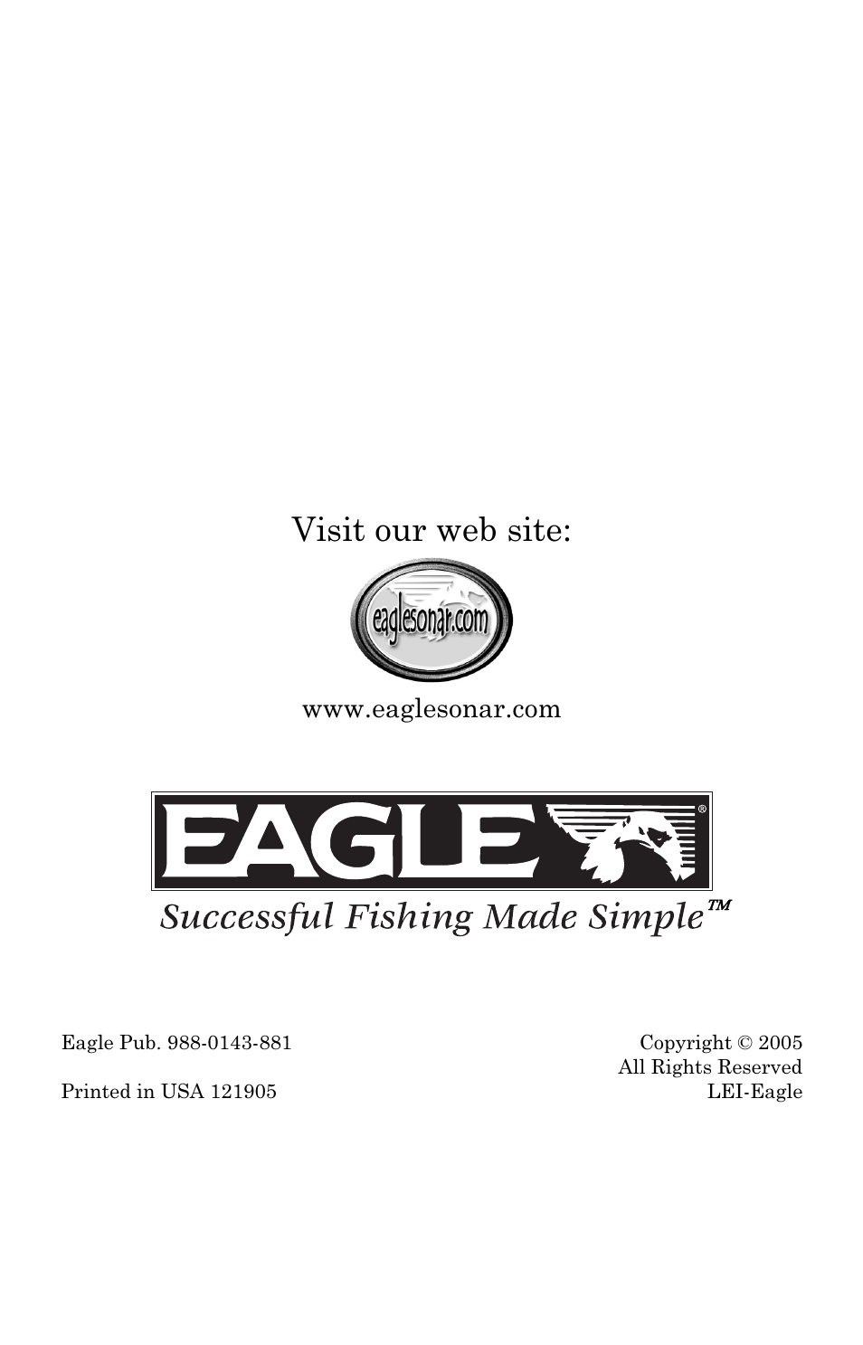 Visit our web site | Eagle Electronics IntelliMap 640C User Manual | Page 136 / 136