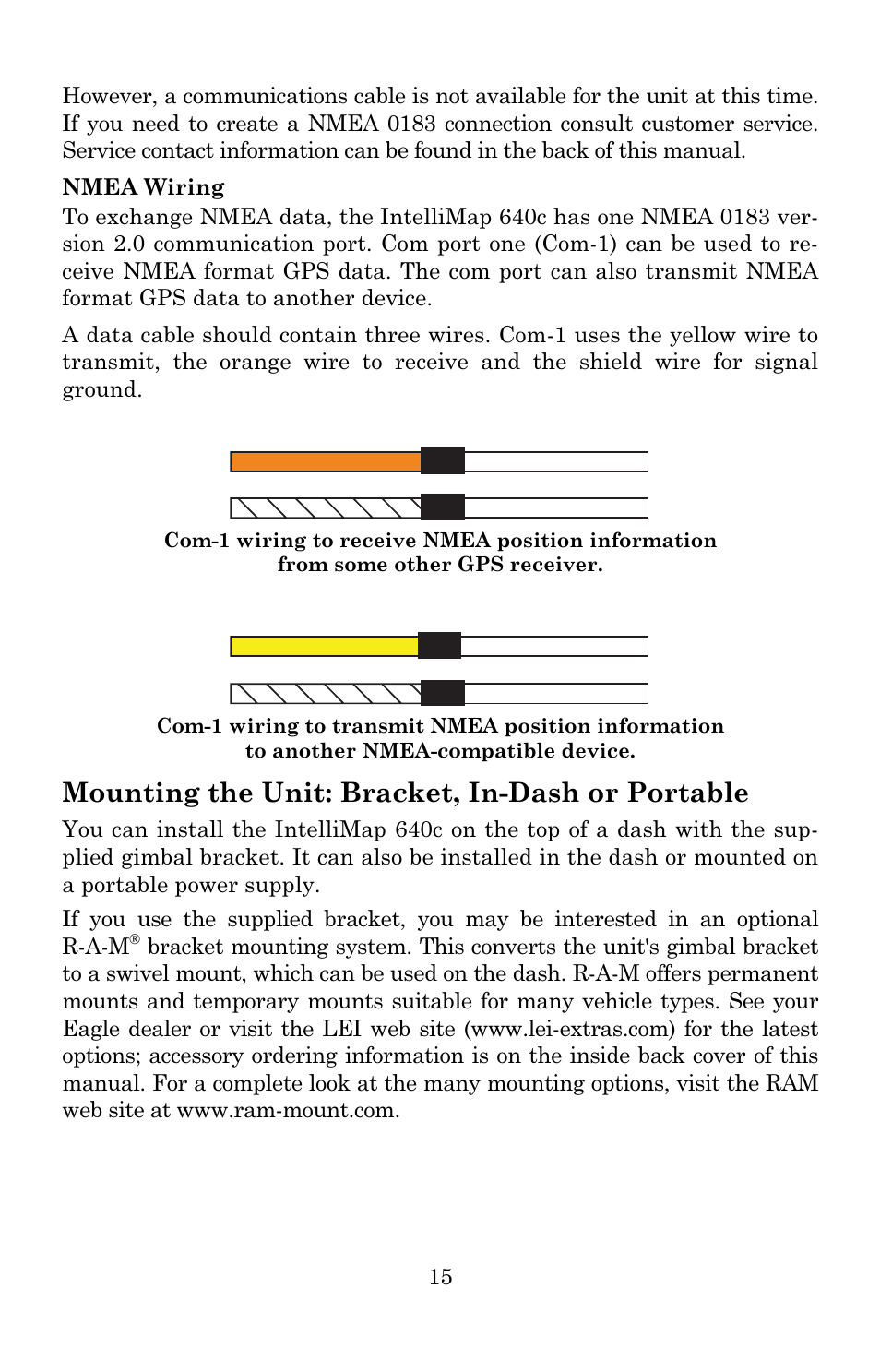 Mounting the unit: bracket, in-dash or portable | Eagle Electronics IntelliMap 640C User Manual | Page 21 / 136