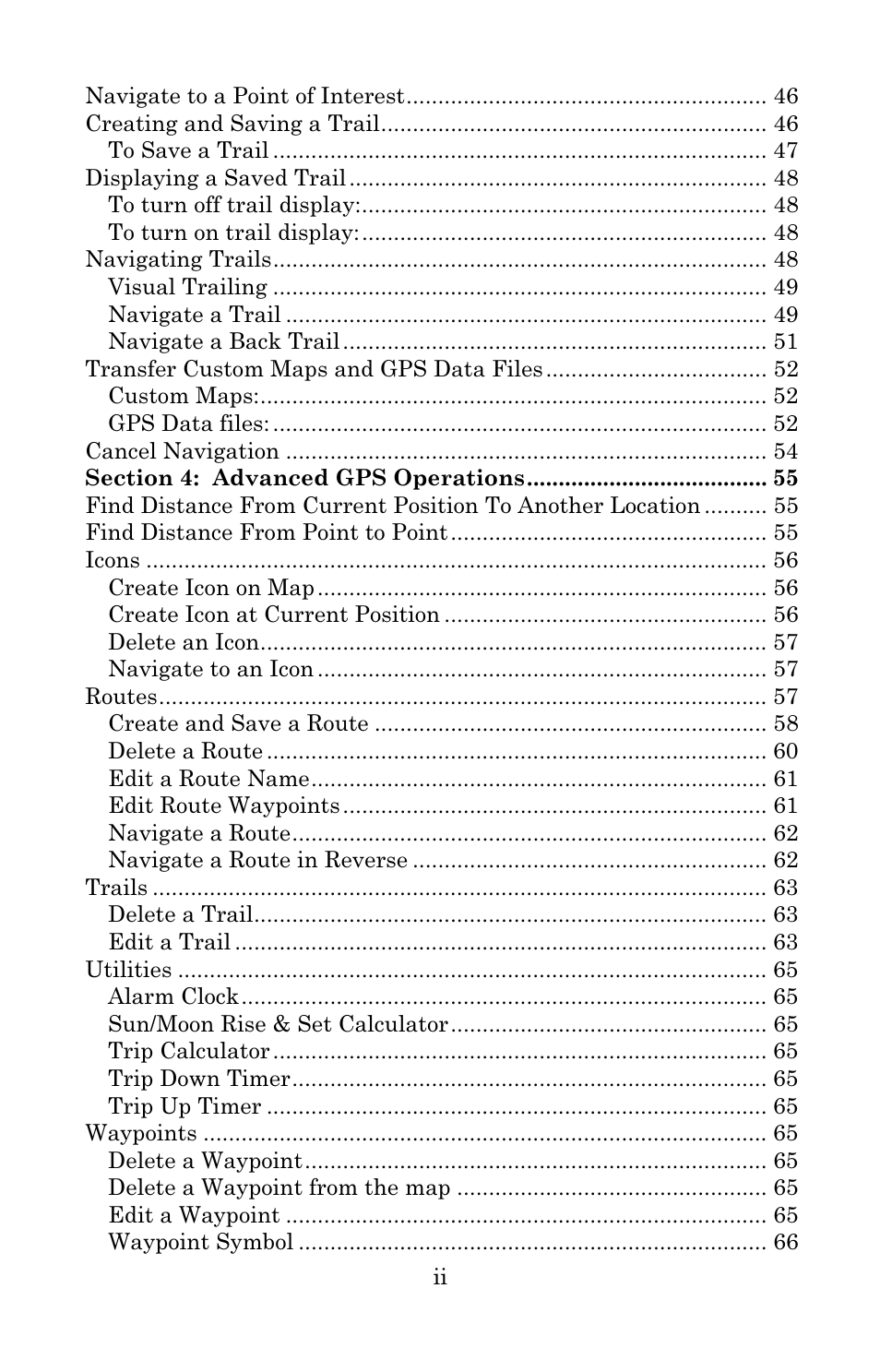 Eagle Electronics IntelliMap 640C User Manual | Page 4 / 136