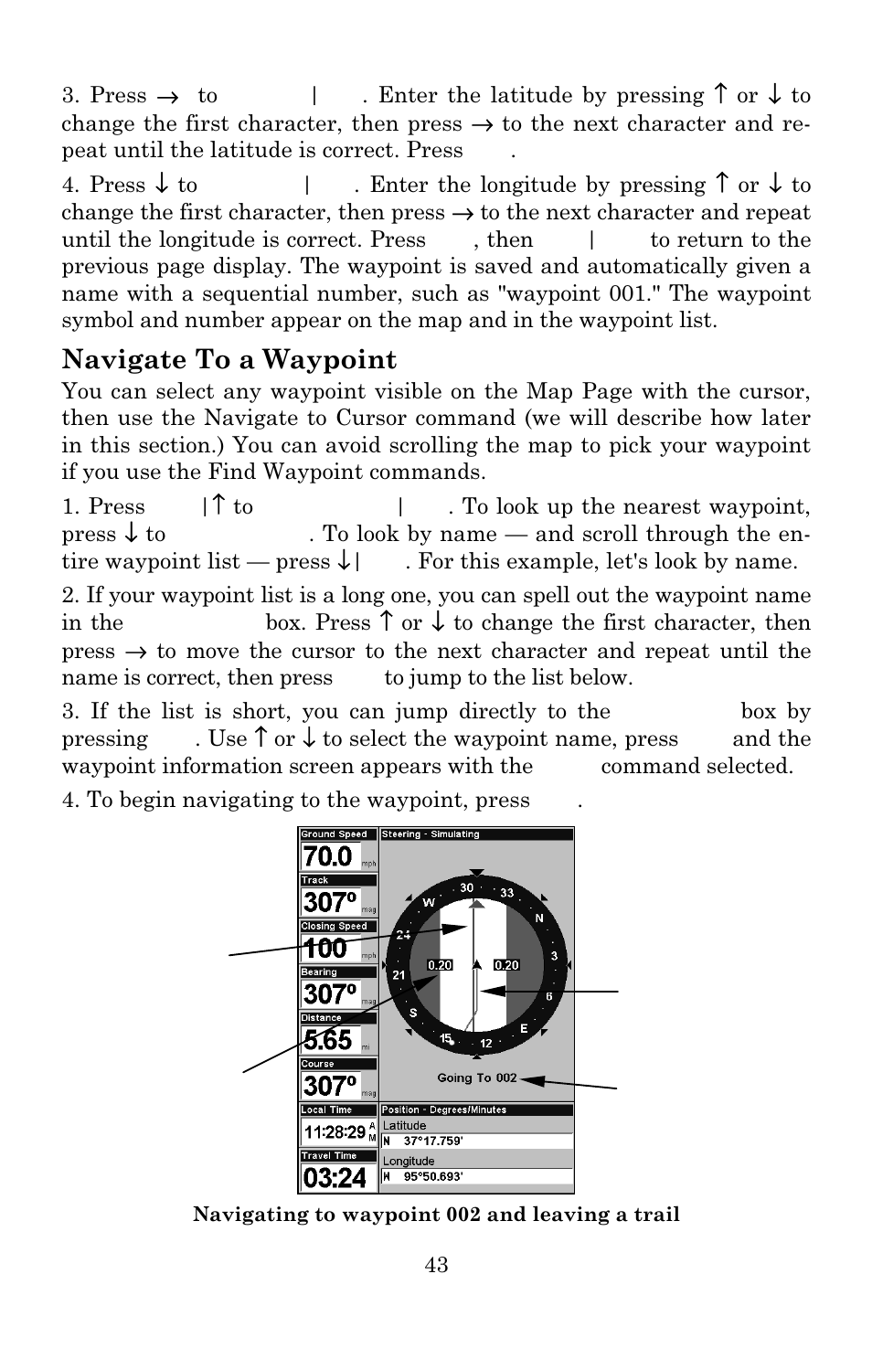 Navigate to a waypoint | Eagle Electronics IntelliMap 640C User Manual | Page 49 / 136