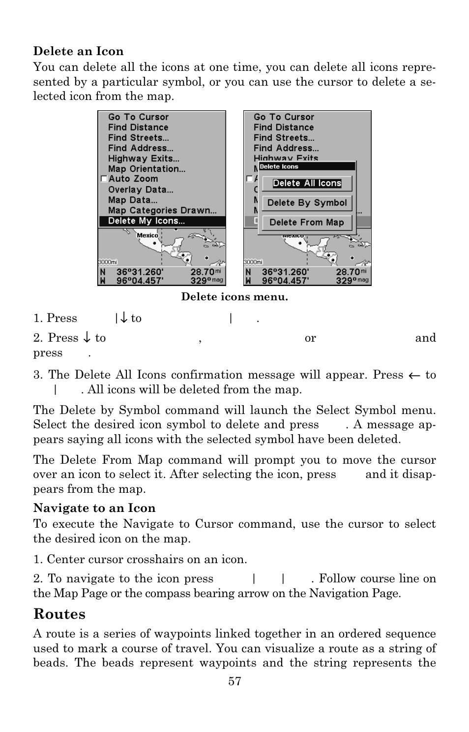 Routes | Eagle Electronics IntelliMap 640C User Manual | Page 63 / 136