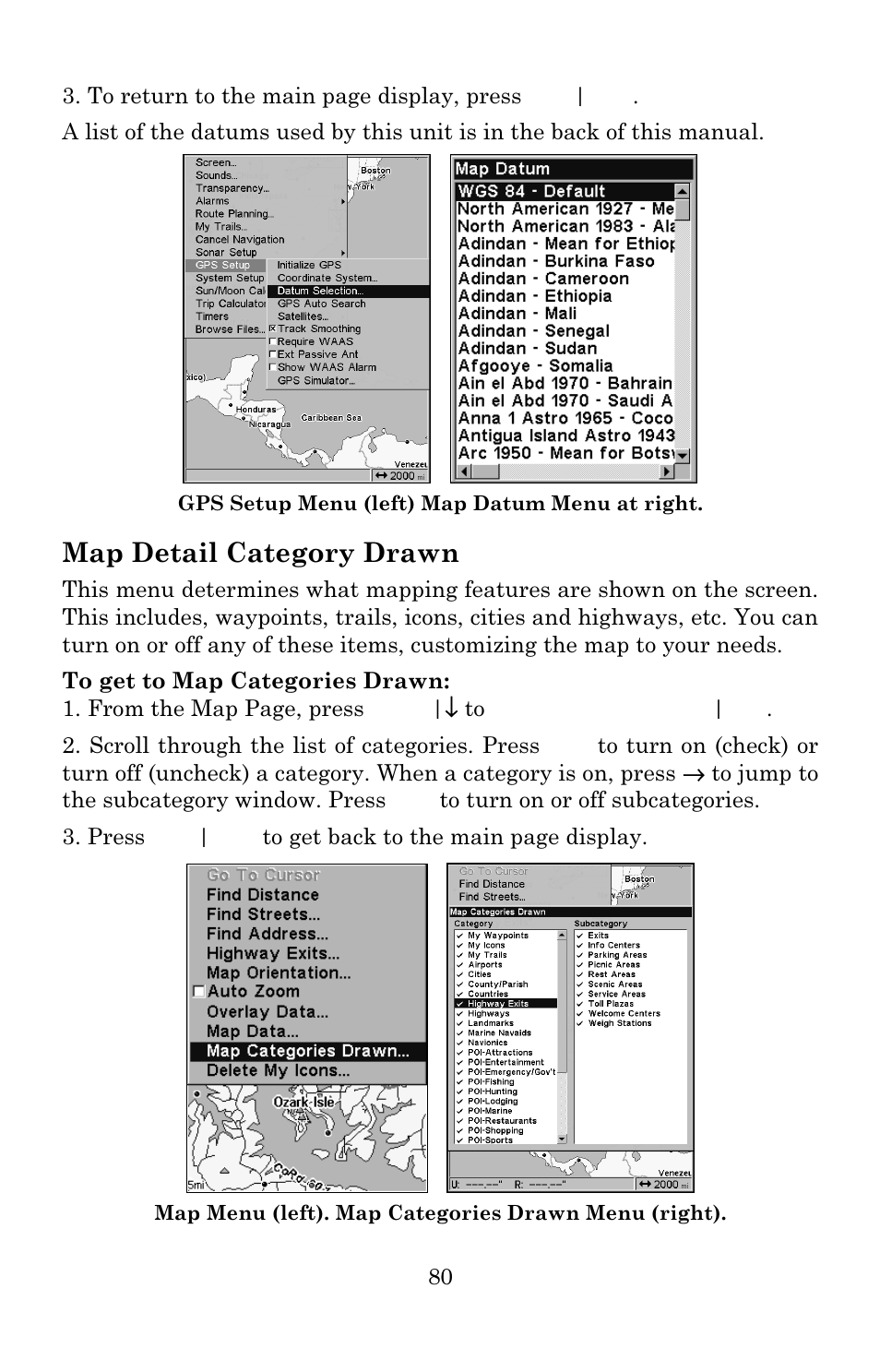 Map detail category drawn | Eagle Electronics IntelliMap 640C User Manual | Page 86 / 136