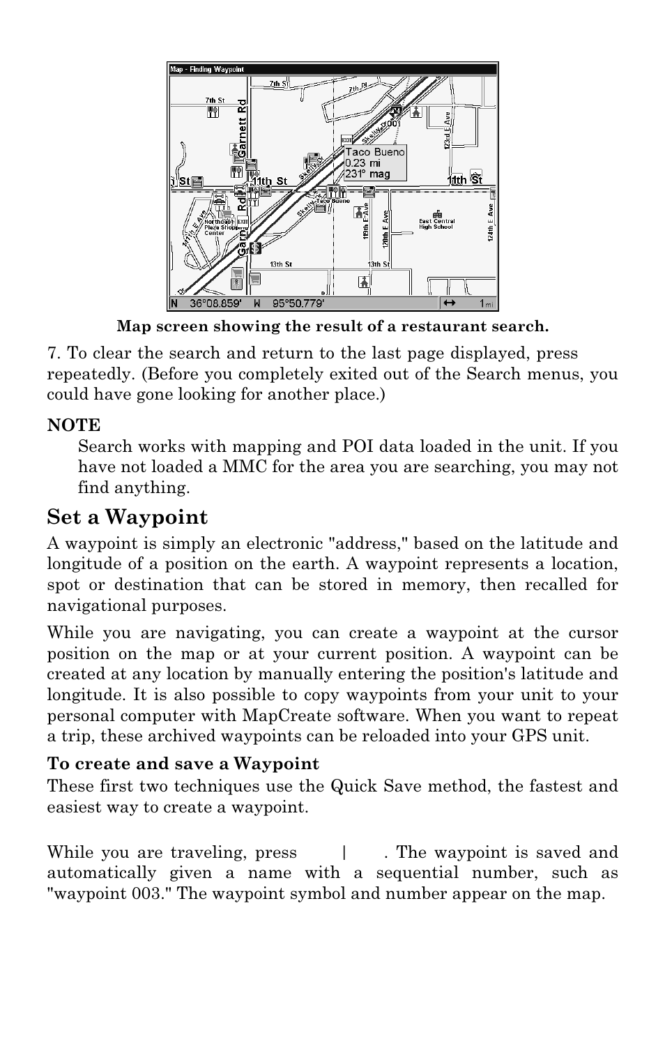 Set a waypoint | Eagle Electronics SeaChamp 2000 User Manual | Page 112 / 200