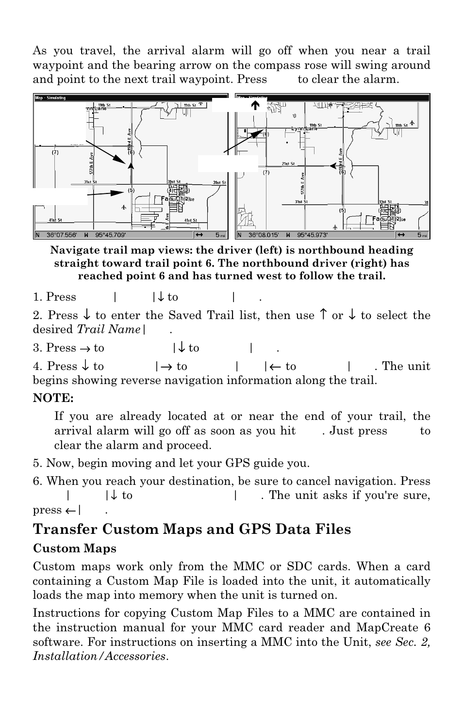 Transfer custom maps and gps data files | Eagle Electronics SeaChamp 2000 User Manual | Page 122 / 200