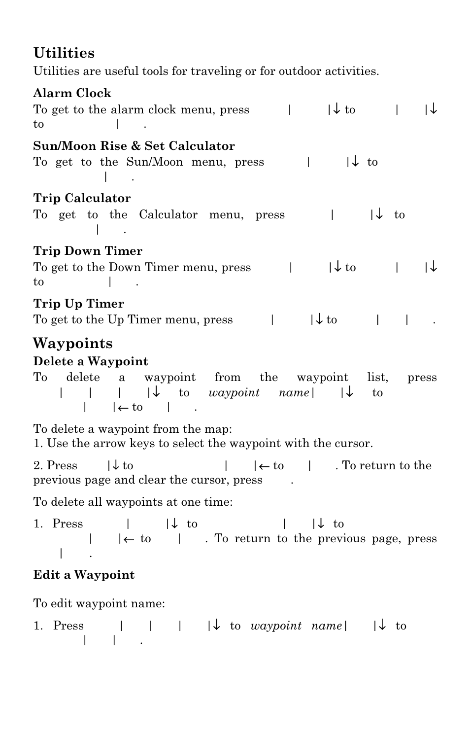 Utilities, Waypoints | Eagle Electronics SeaChamp 2000 User Manual | Page 134 / 200