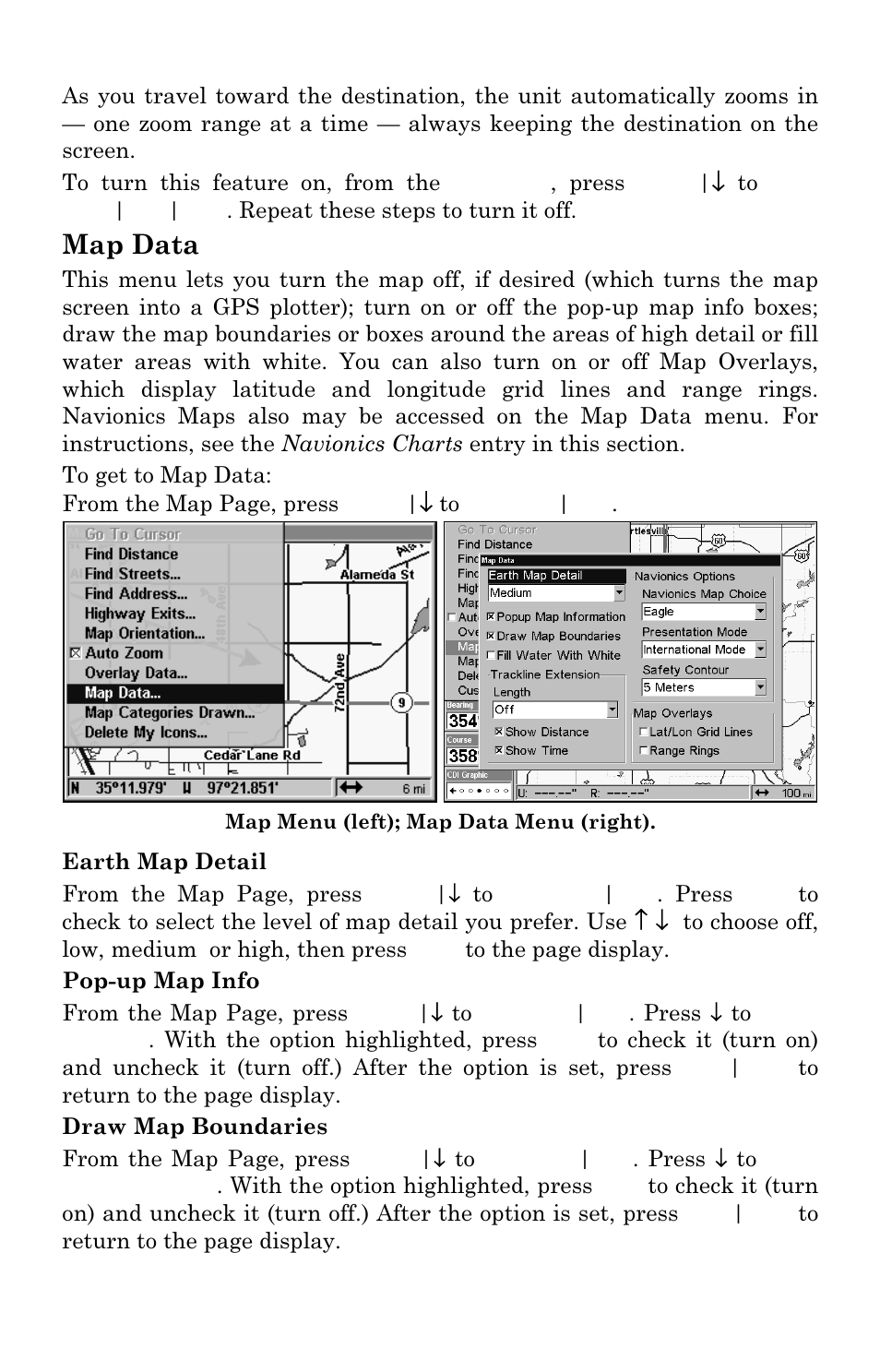 Map data | Eagle Electronics SeaChamp 2000 User Manual | Page 146 / 200