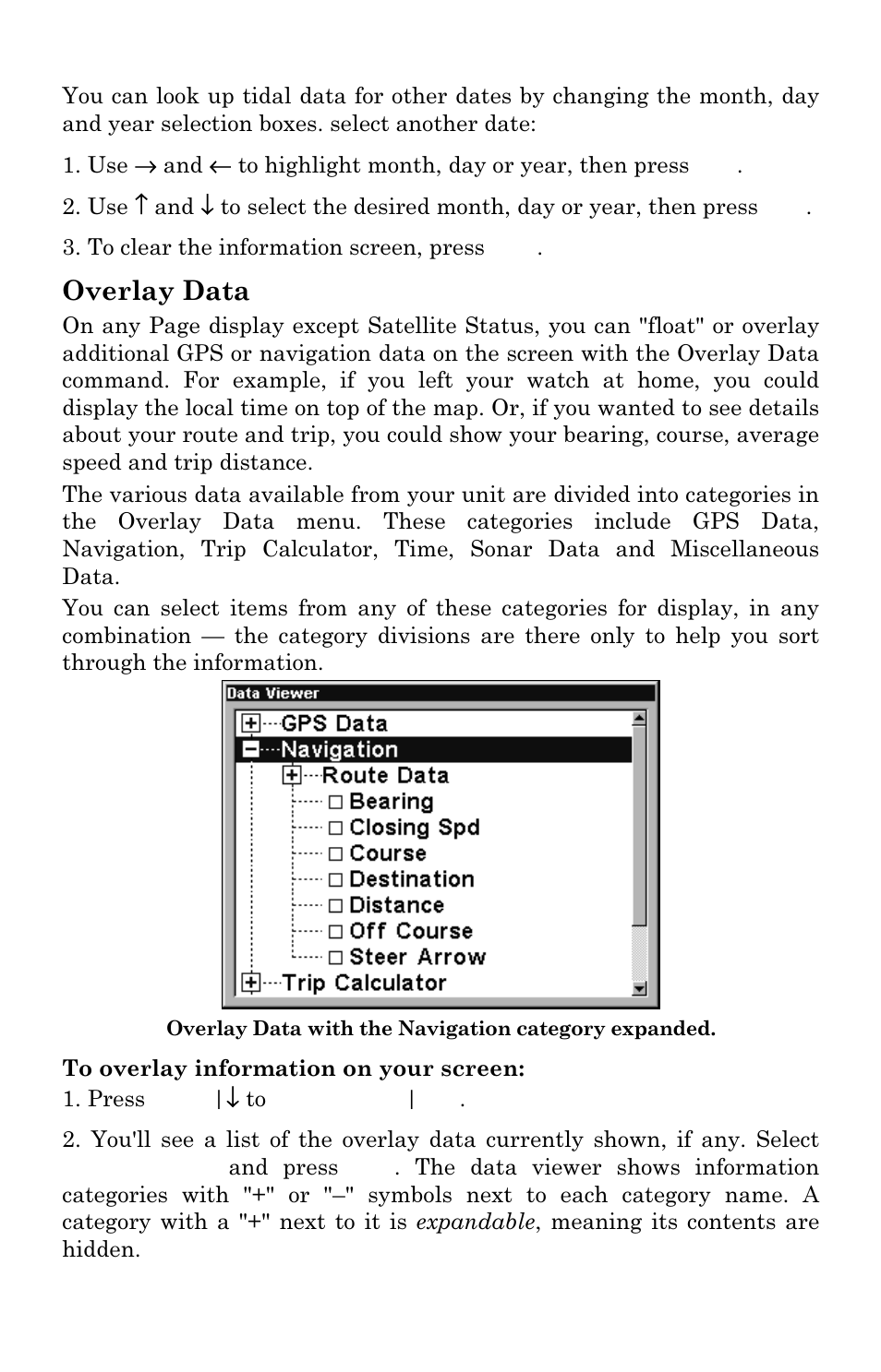 Overlay data | Eagle Electronics SeaChamp 2000 User Manual | Page 156 / 200