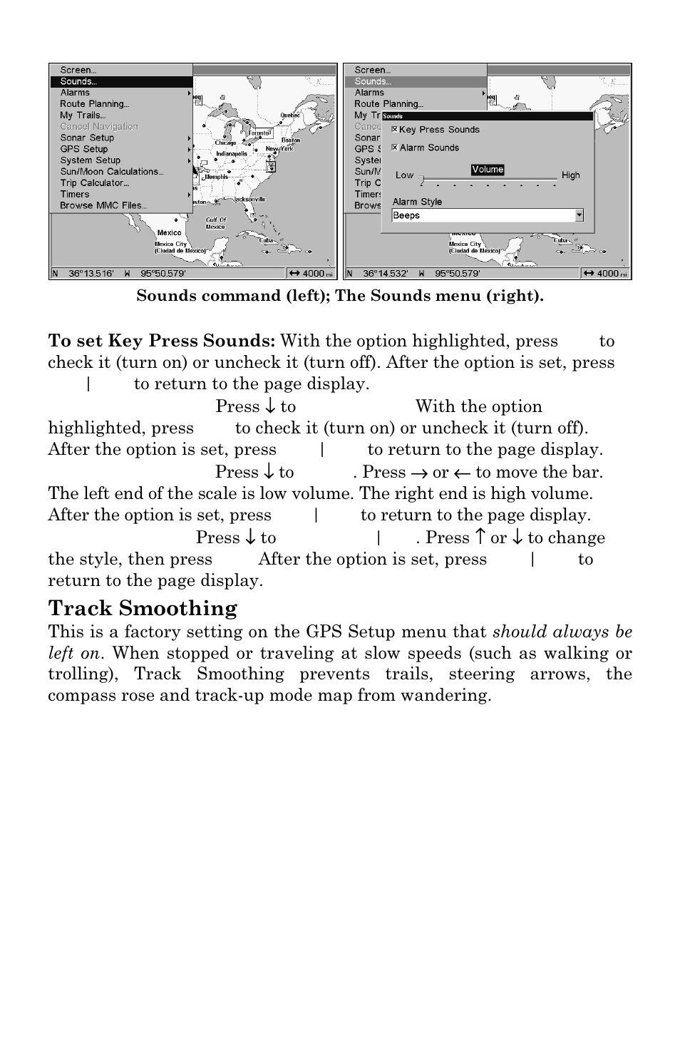 Track smoothing | Eagle Electronics SeaChamp 2000 User Manual | Page 167 / 200