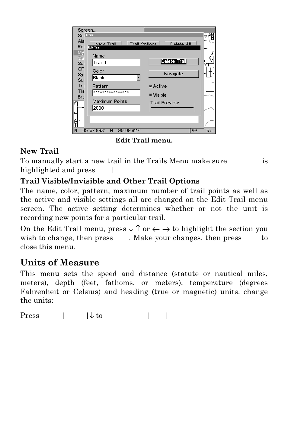 Units of measure | Eagle Electronics SeaChamp 2000 User Manual | Page 170 / 200