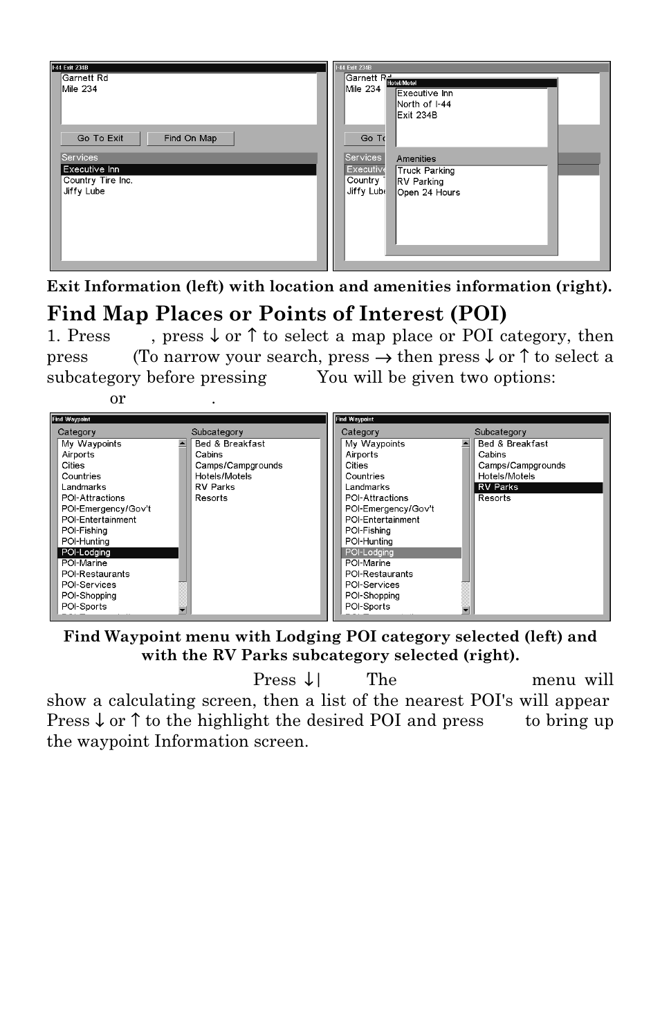 Find map places or points of interest (poi) | Eagle Electronics SeaChamp 2000 User Manual | Page 179 / 200