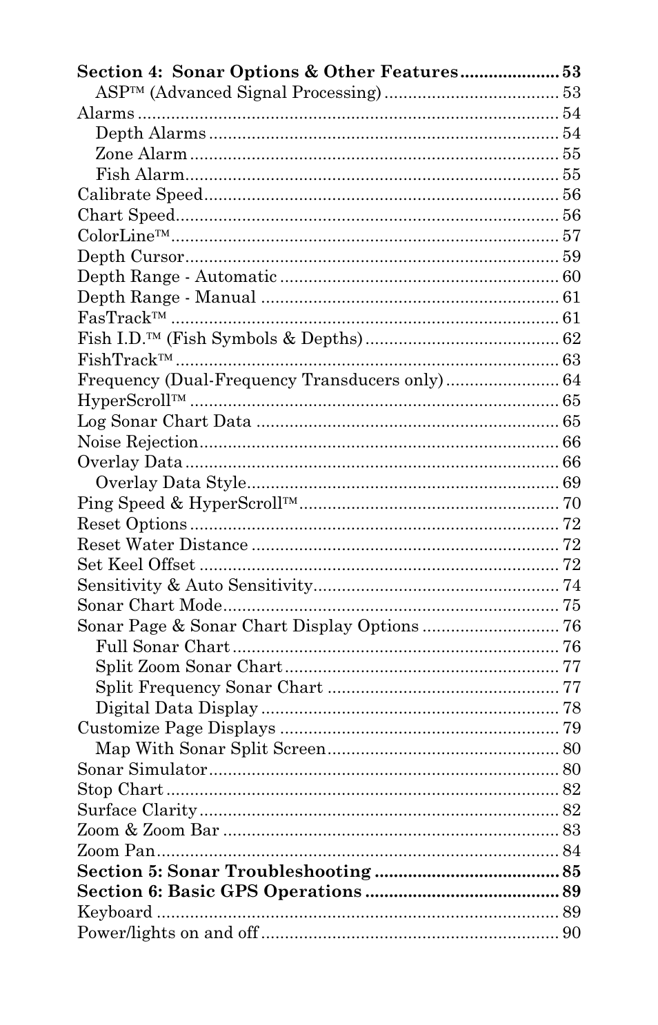 Eagle Electronics SeaChamp 2000 User Manual | Page 4 / 200