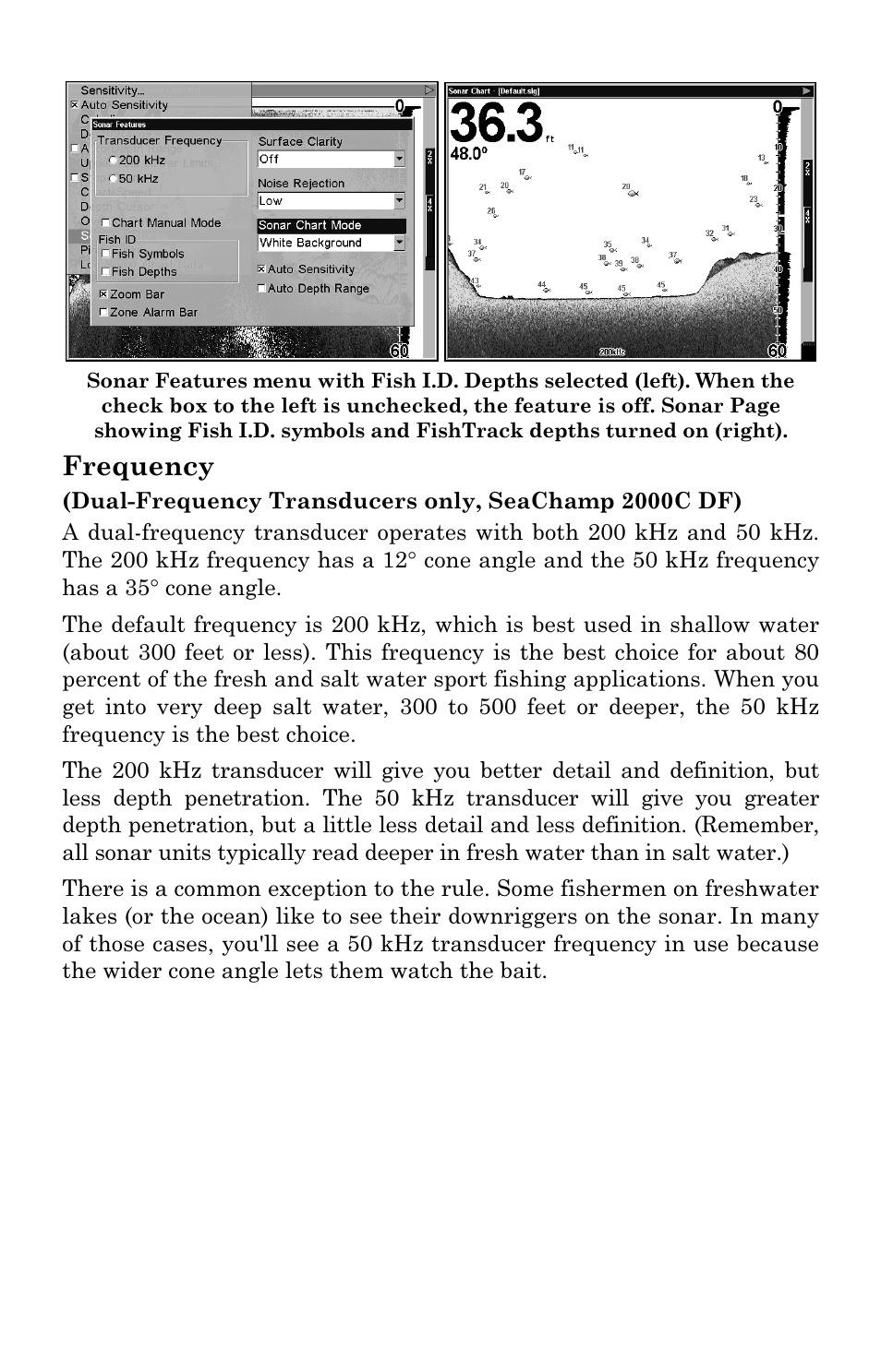 Frequency | Eagle Electronics SeaChamp 2000 User Manual | Page 72 / 200