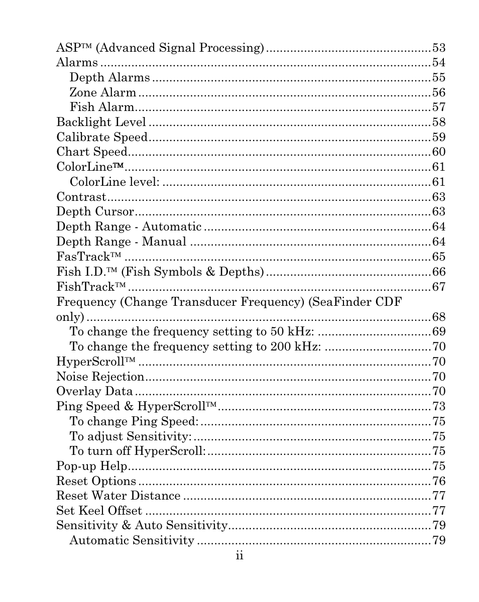 Eagle Electronics FISH MARK 500CDF User Manual | Page 4 / 112