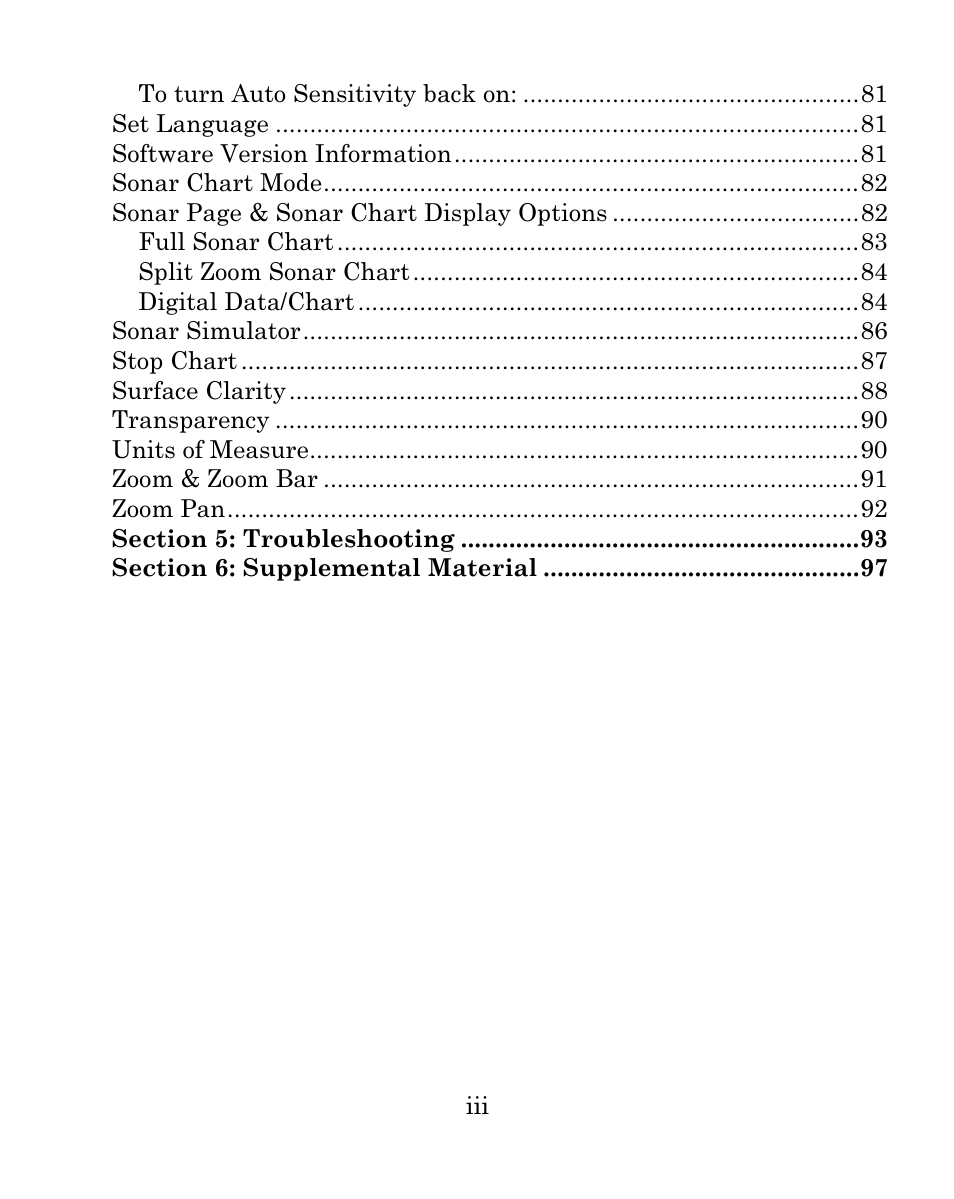 Eagle Electronics FISH MARK 500CDF User Manual | Page 5 / 112