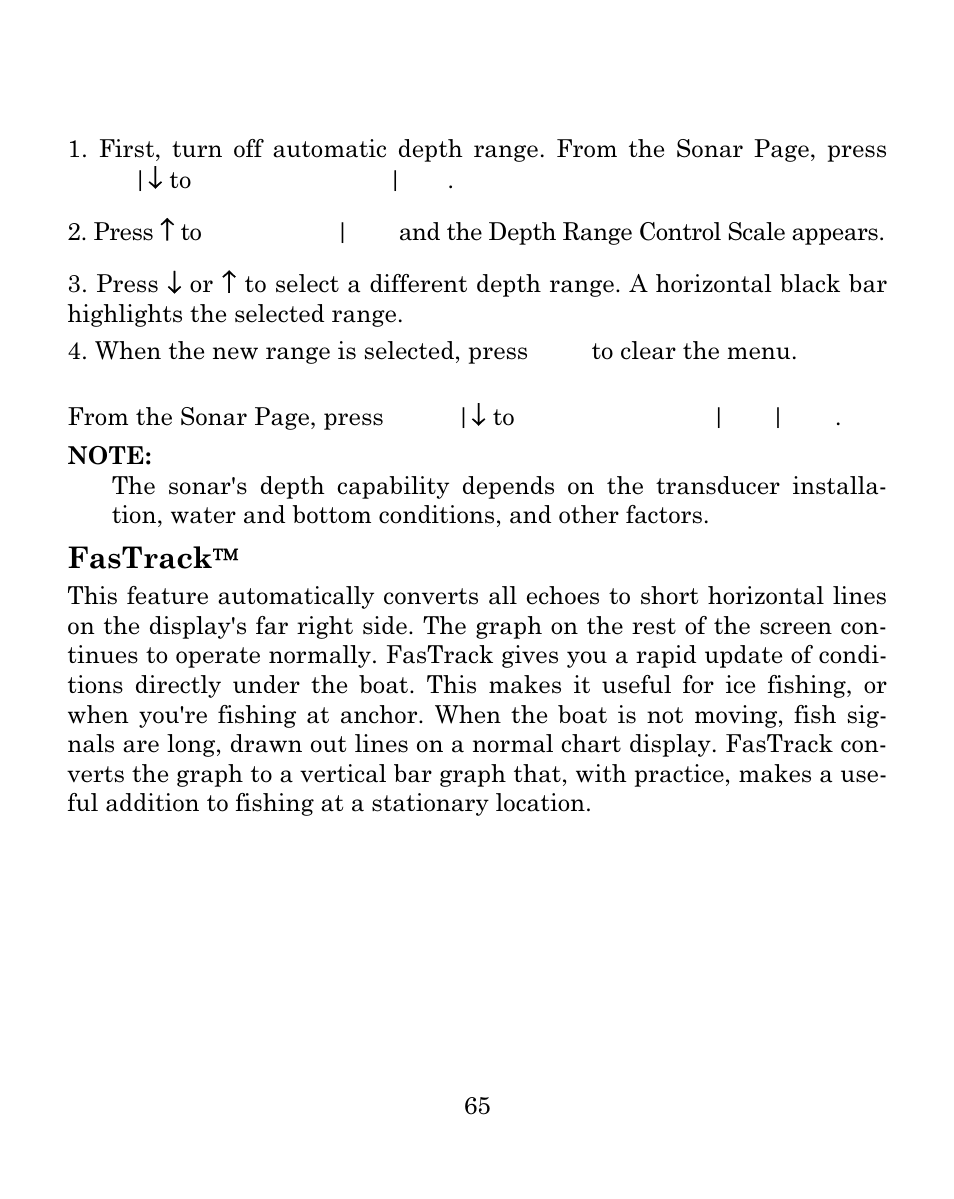 Fastrack | Eagle Electronics FISH MARK 500CDF User Manual | Page 71 / 112