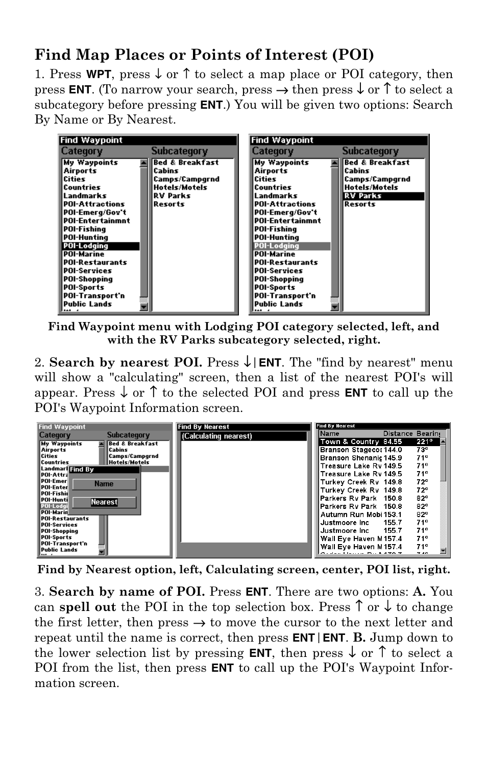 Find map places or points of interest (poi) | Eagle Electronics IntelliMap 320 User Manual | Page 107 / 128