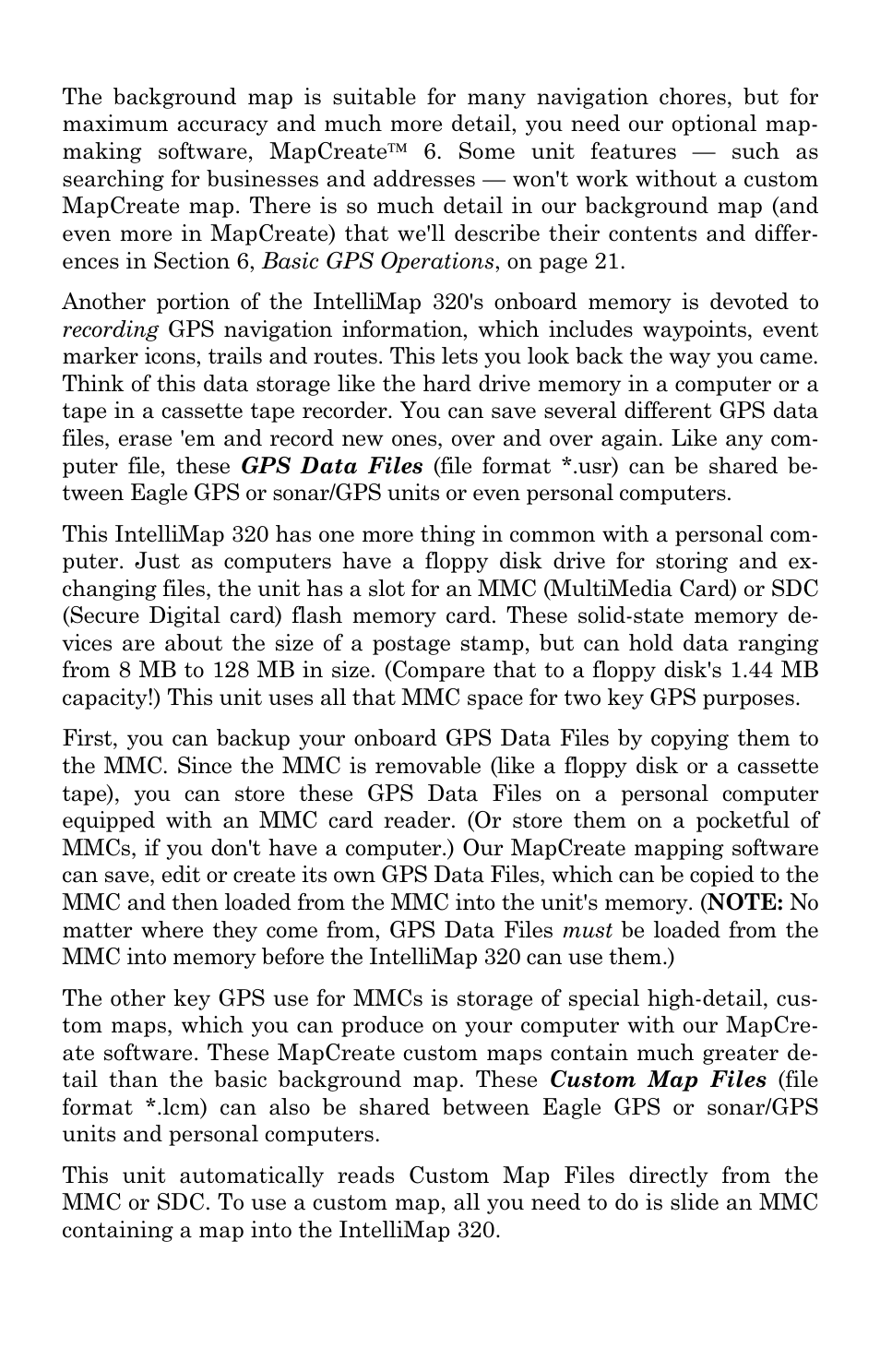 Eagle Electronics IntelliMap 320 User Manual | Page 11 / 128