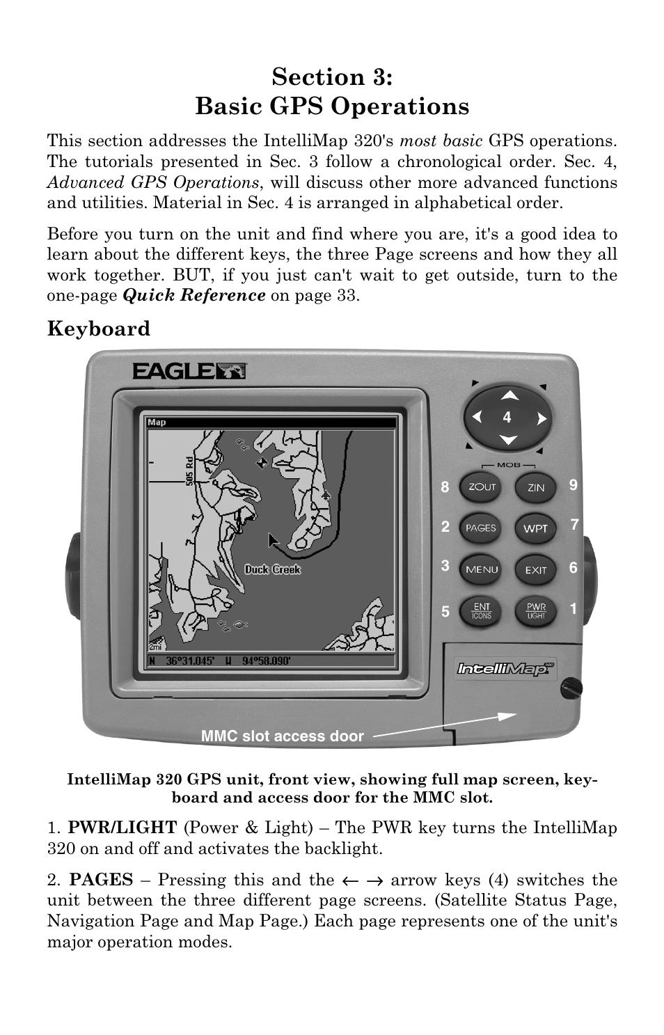 Keyboard | Eagle Electronics IntelliMap 320 User Manual | Page 27 / 128