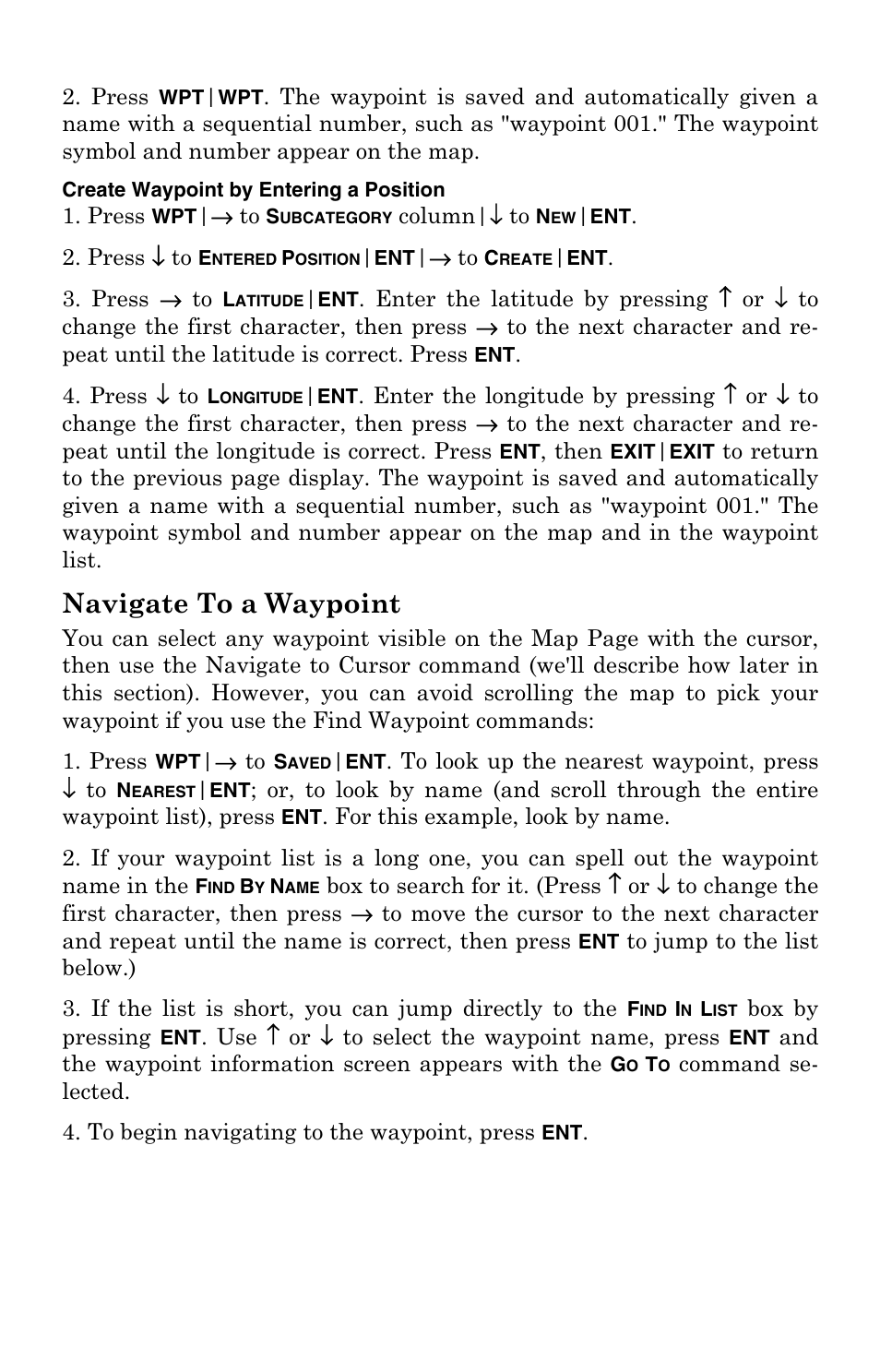 Navigate to a waypoint | Eagle Electronics IntelliMap 320 User Manual | Page 45 / 128