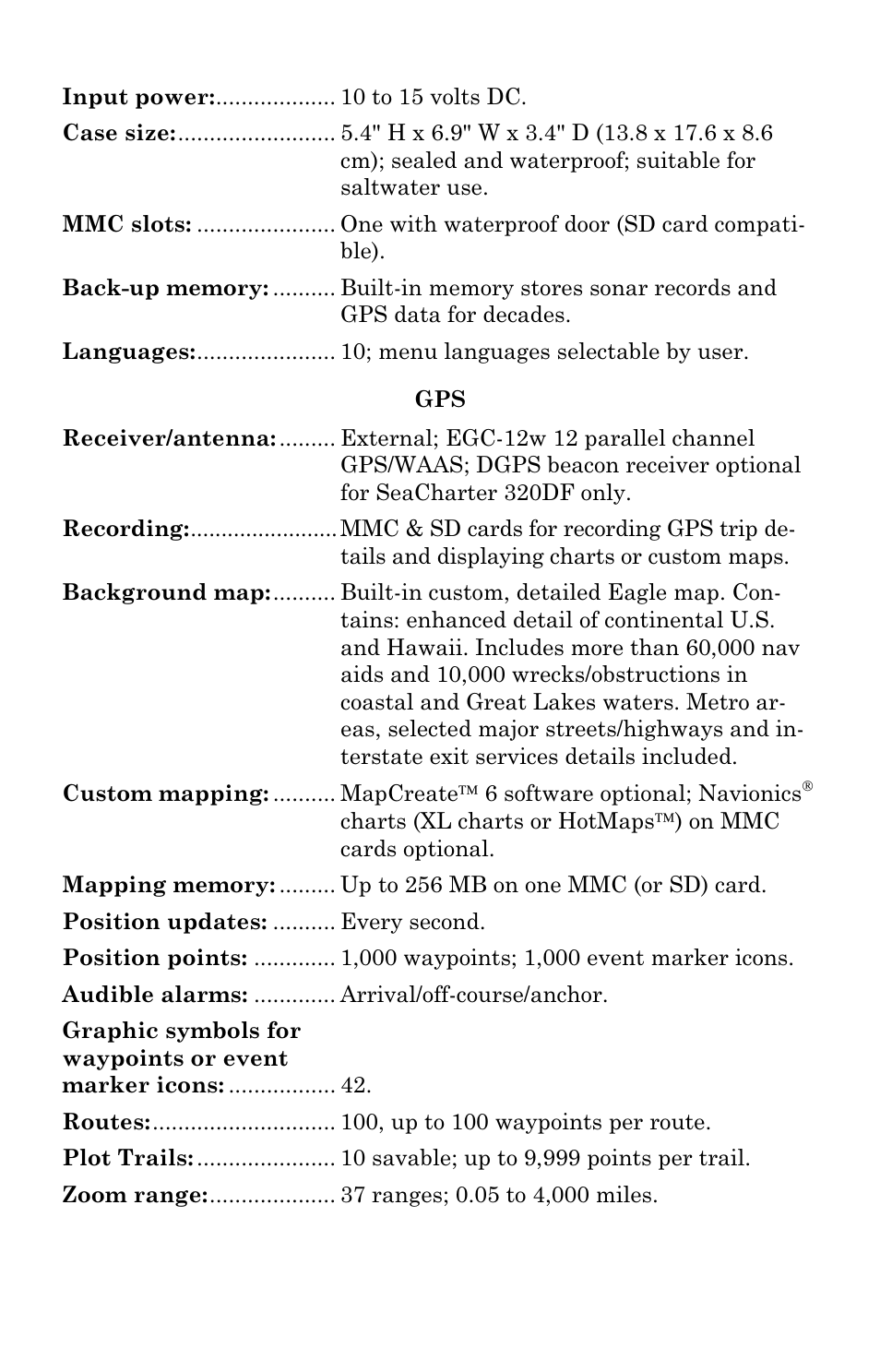 Eagle Electronics IntelliMap 320 User Manual | Page 9 / 128