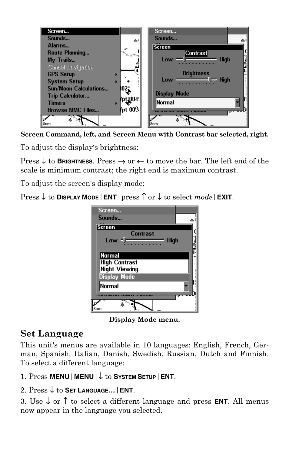 Set language | Eagle Electronics IntelliMap 320 User Manual | Page 93 / 128