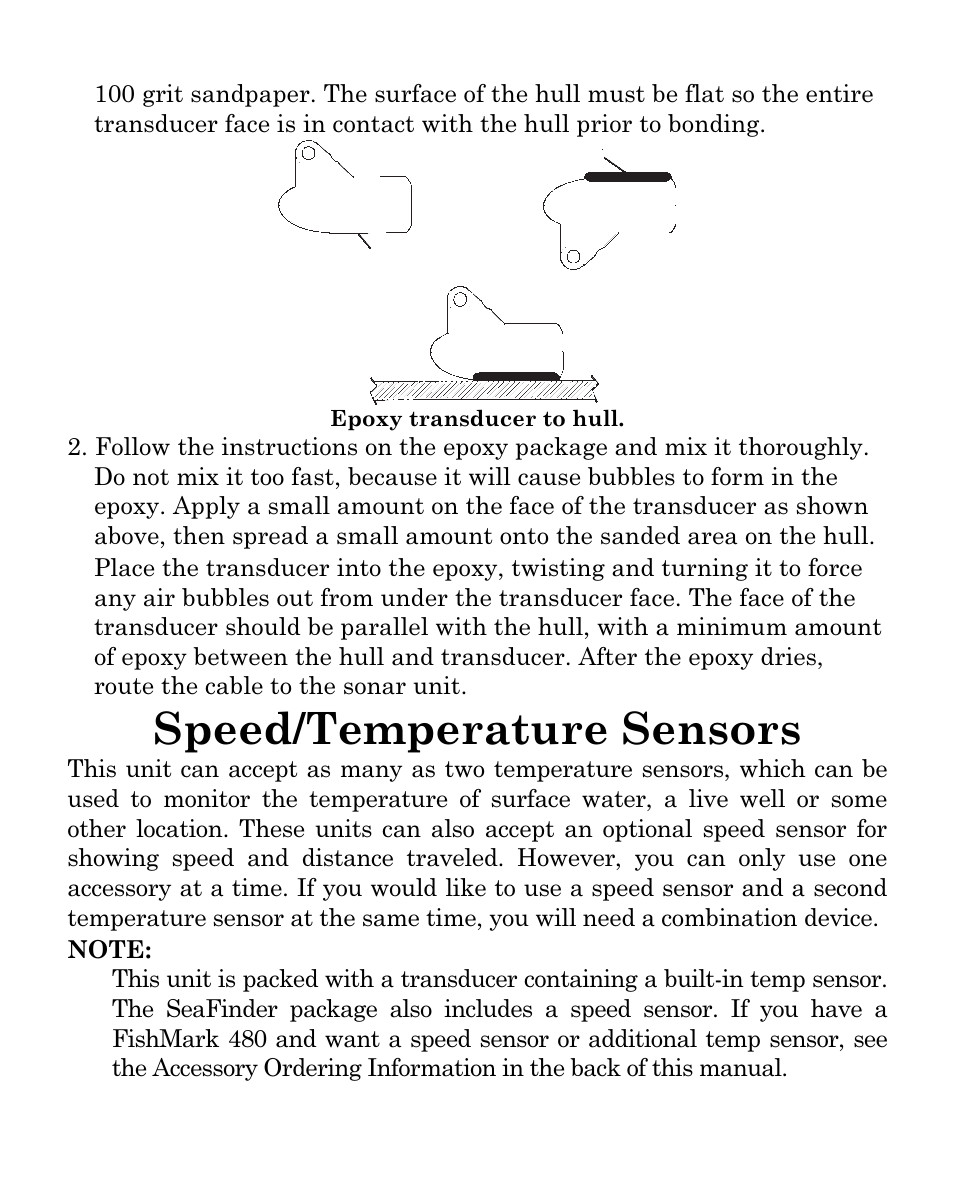 Speed/temperature sensors | Eagle Electronics SeaFinder 480DF User Manual | Page 27 / 96