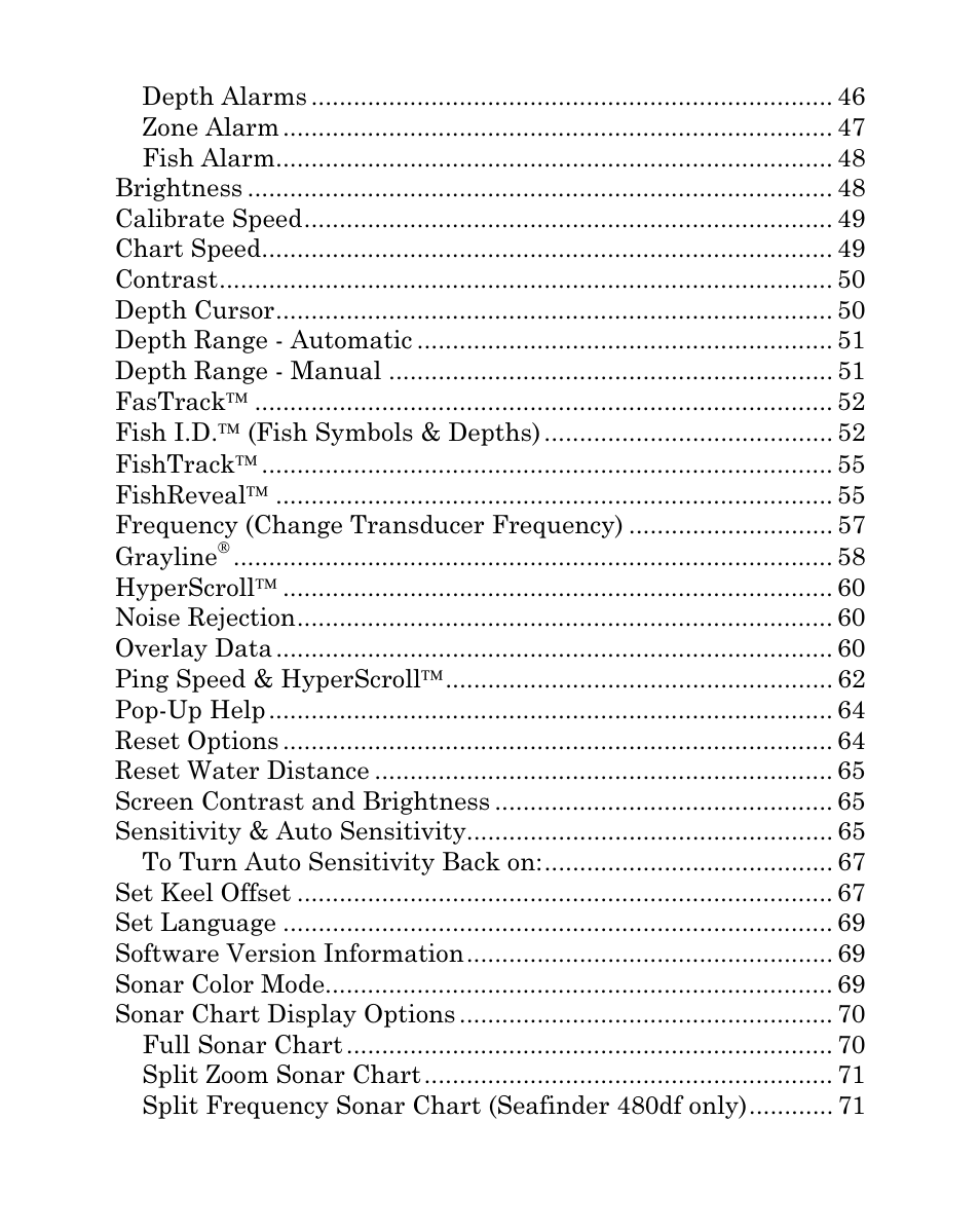 Eagle Electronics SeaFinder 480DF User Manual | Page 4 / 96