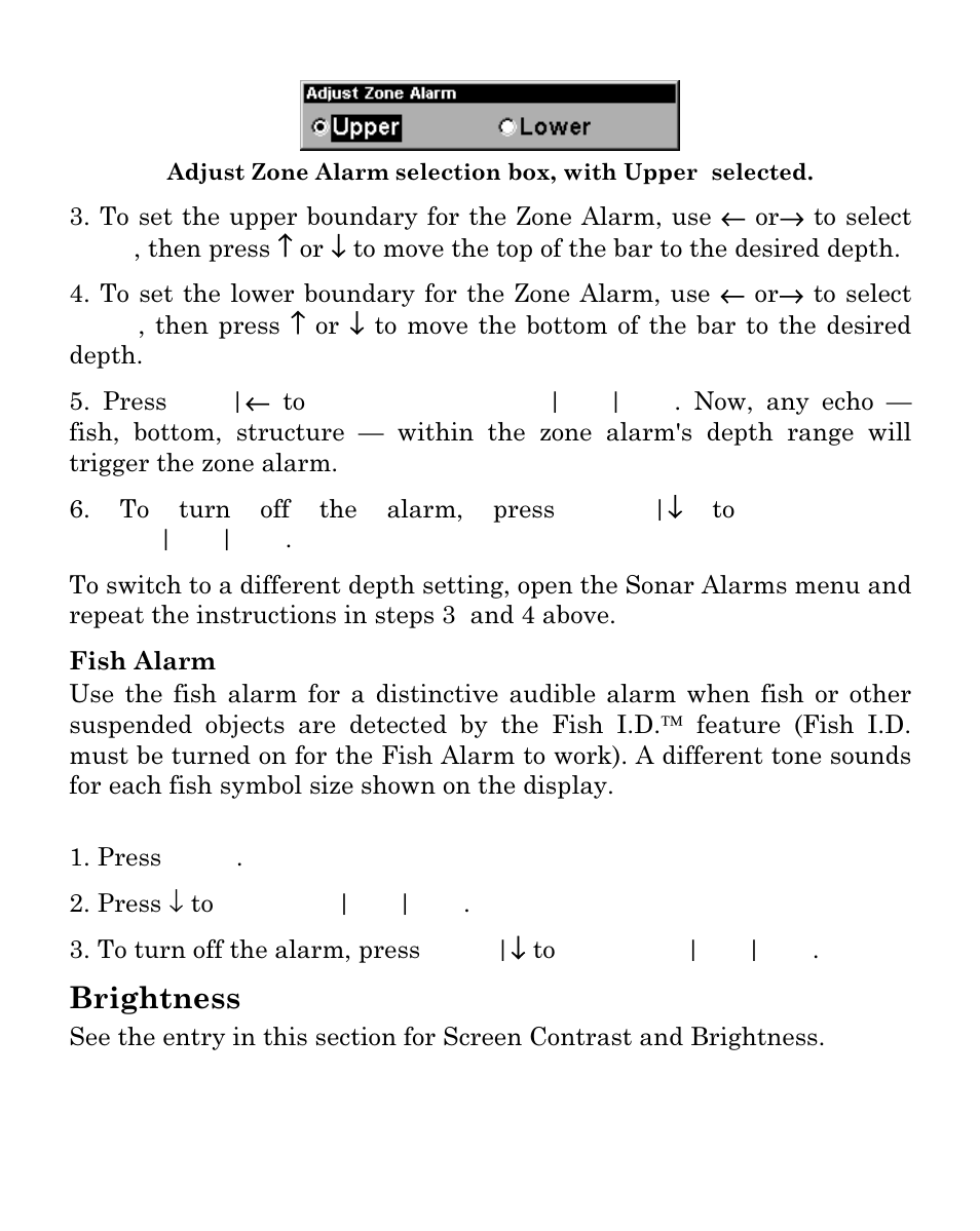 Brightness | Eagle Electronics SeaFinder 480DF User Manual | Page 54 / 96