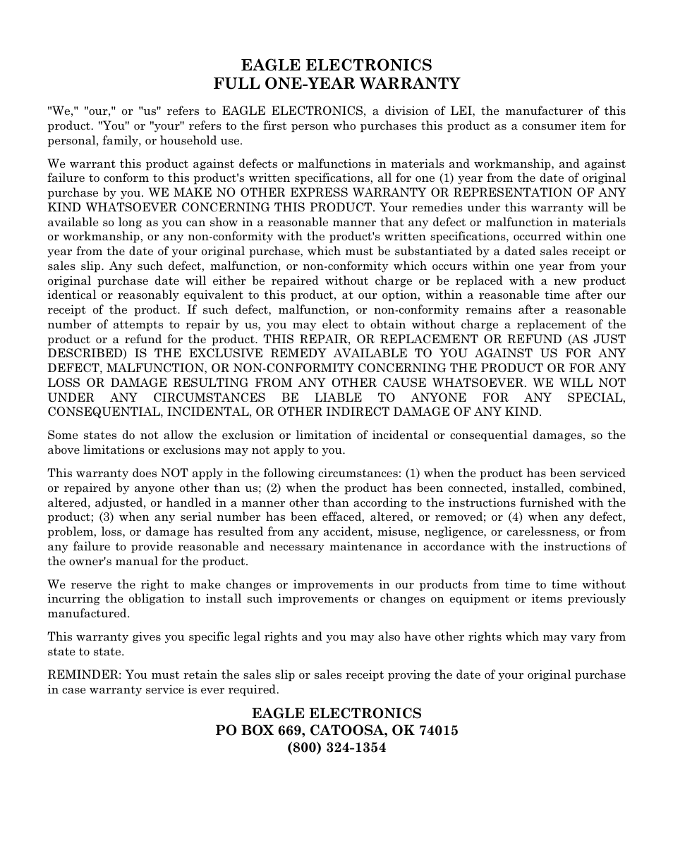 Eagle Electronics SeaFinder 480DF User Manual | Page 93 / 96