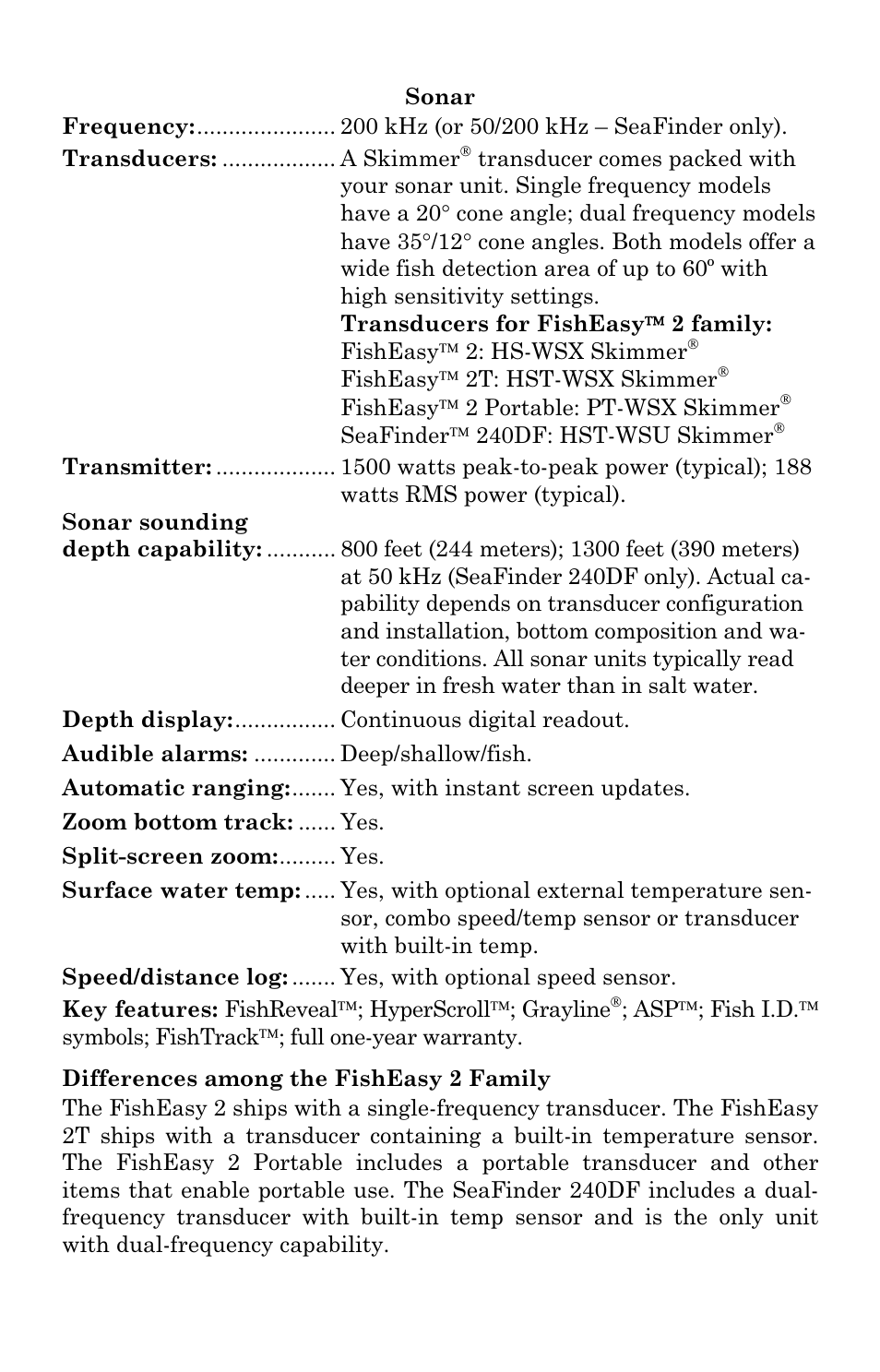 Eagle Electronics FISHEASY 2T User Manual | Page 6 / 68